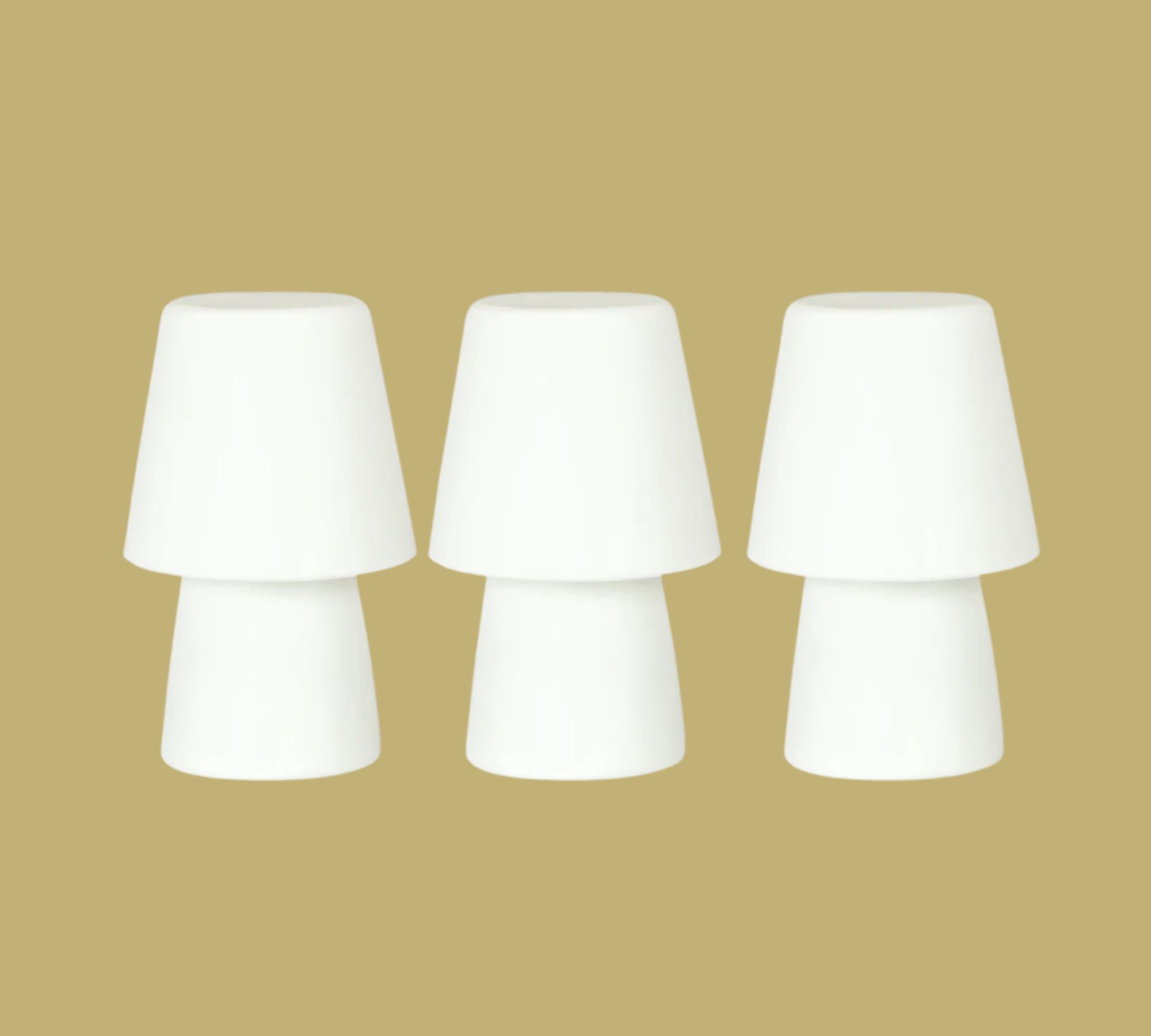 3x Tischleuchte Weiß