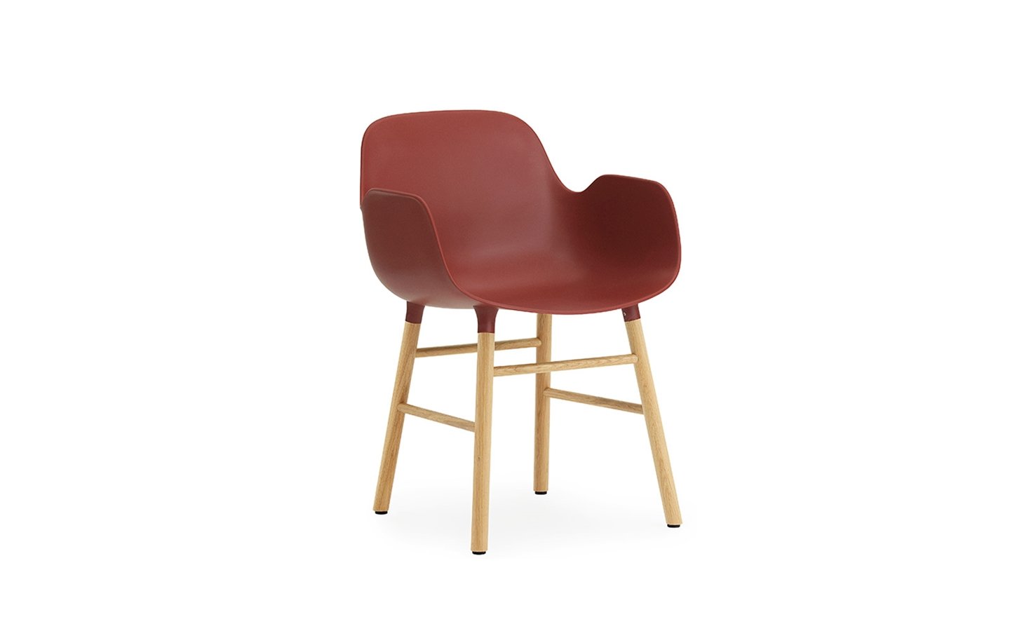 Form Armlehnstuhl Holz Kunststoff Rot