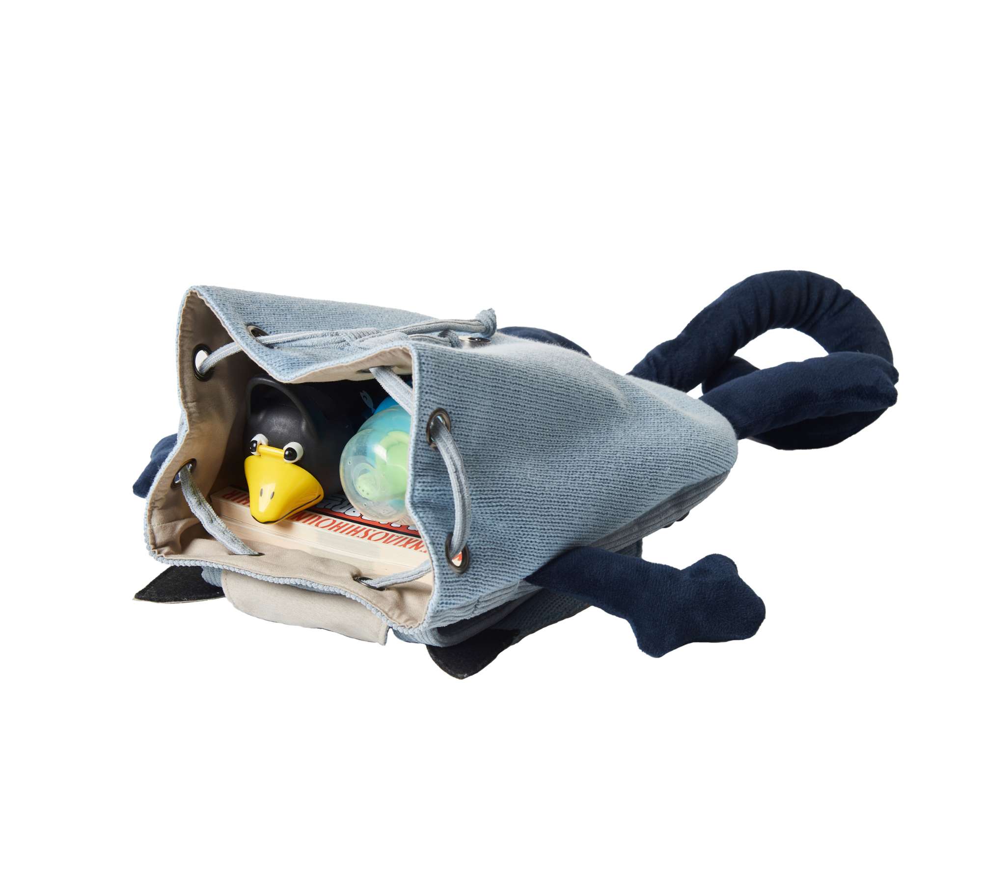 Kätzchen Rucksack Baumwolle Blau