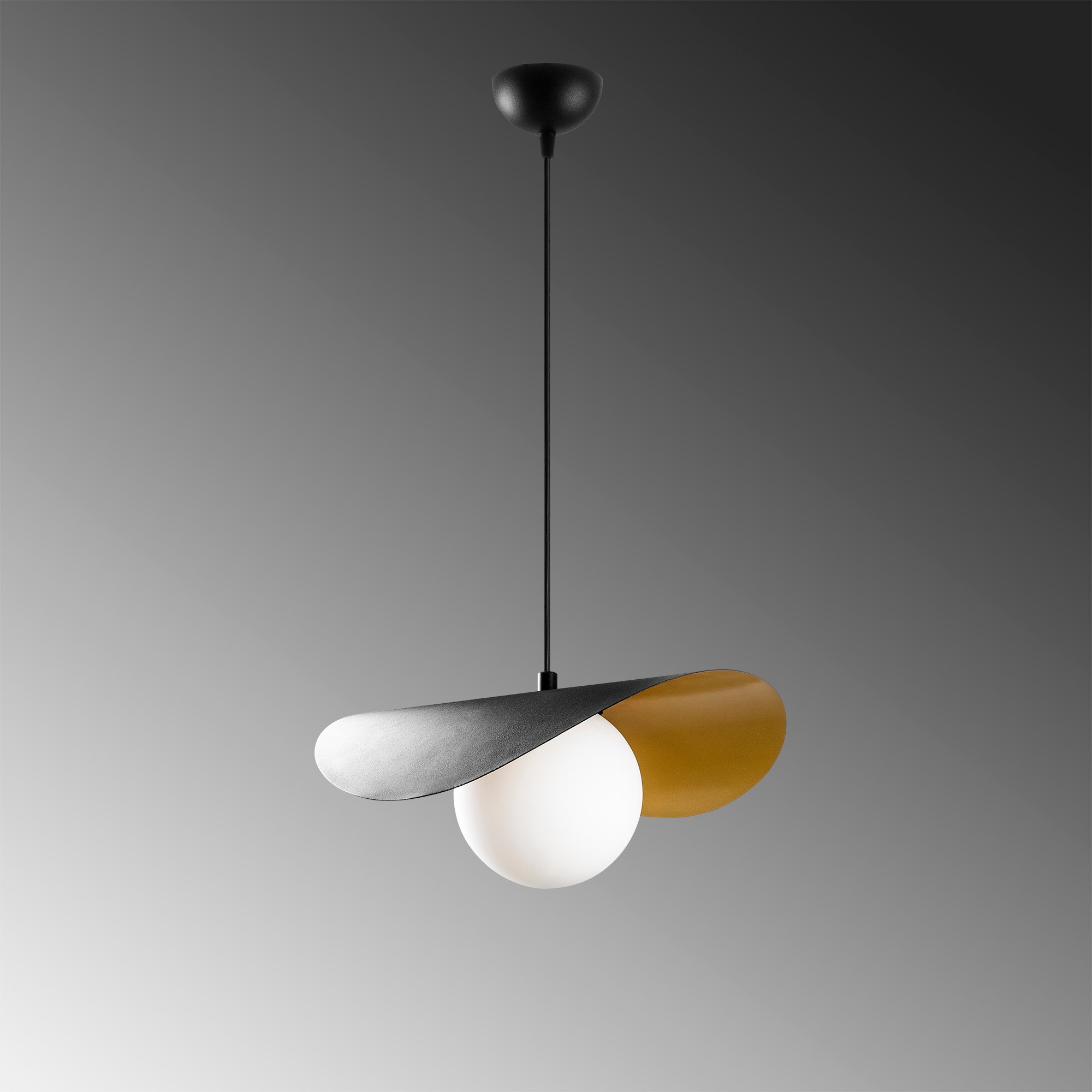 Vatoz 2866 Pendant lamp Metal Glass Black