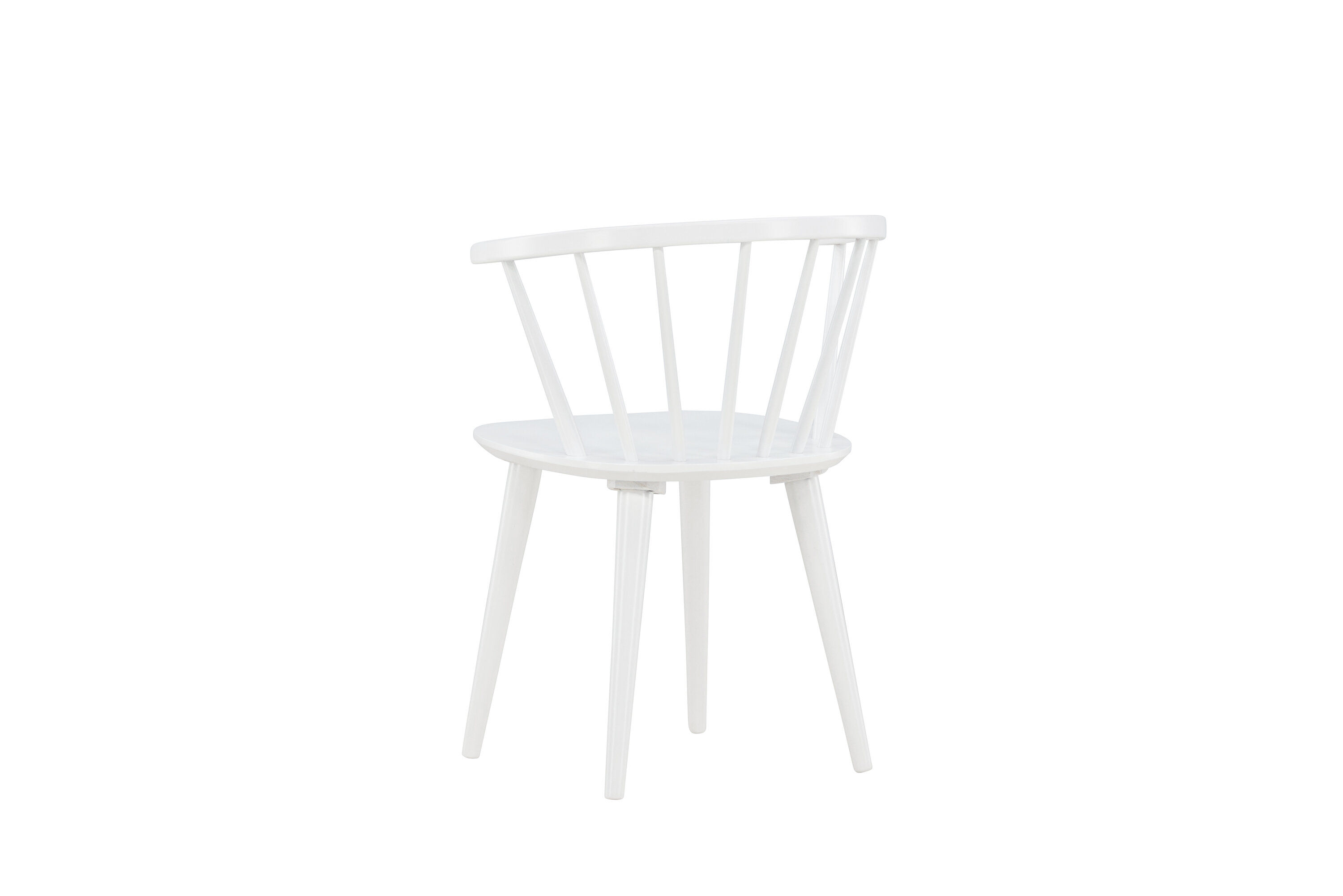 2x Bobby Esszimmerstuhl Kautschukbaum Weiß