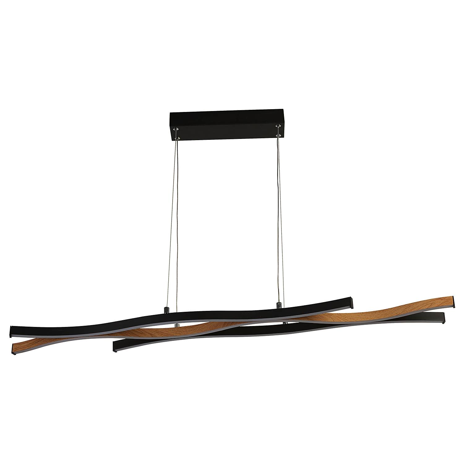 Pendelleuchte Swirl Stahl Schwarz