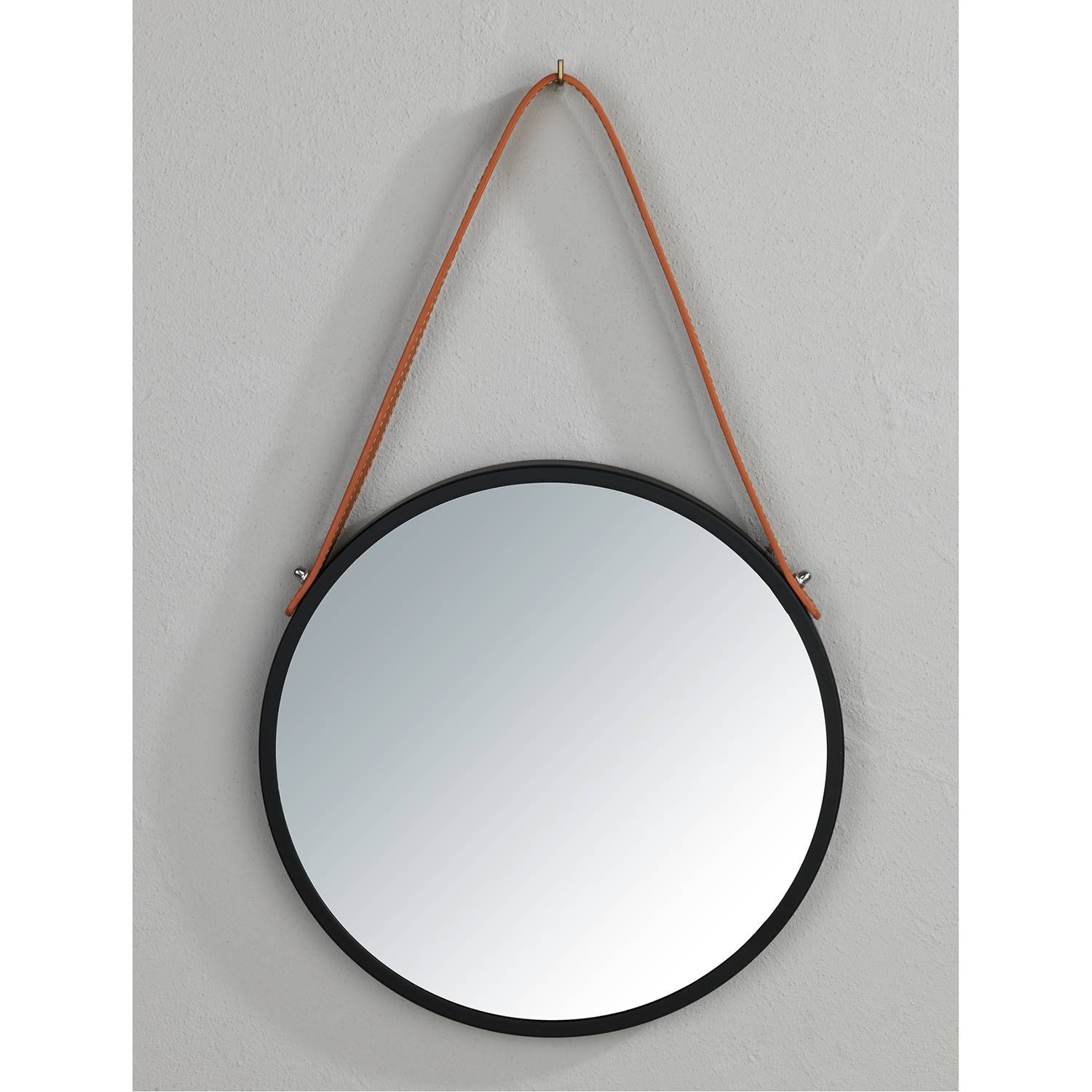 Borrone Wall mirror Iron Glass Black Silver Ø30cm