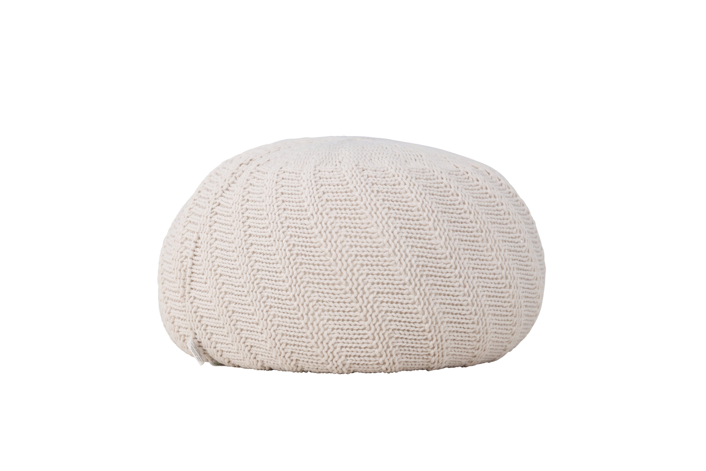 Ted Round Pouf Offwhite ⌀45cm