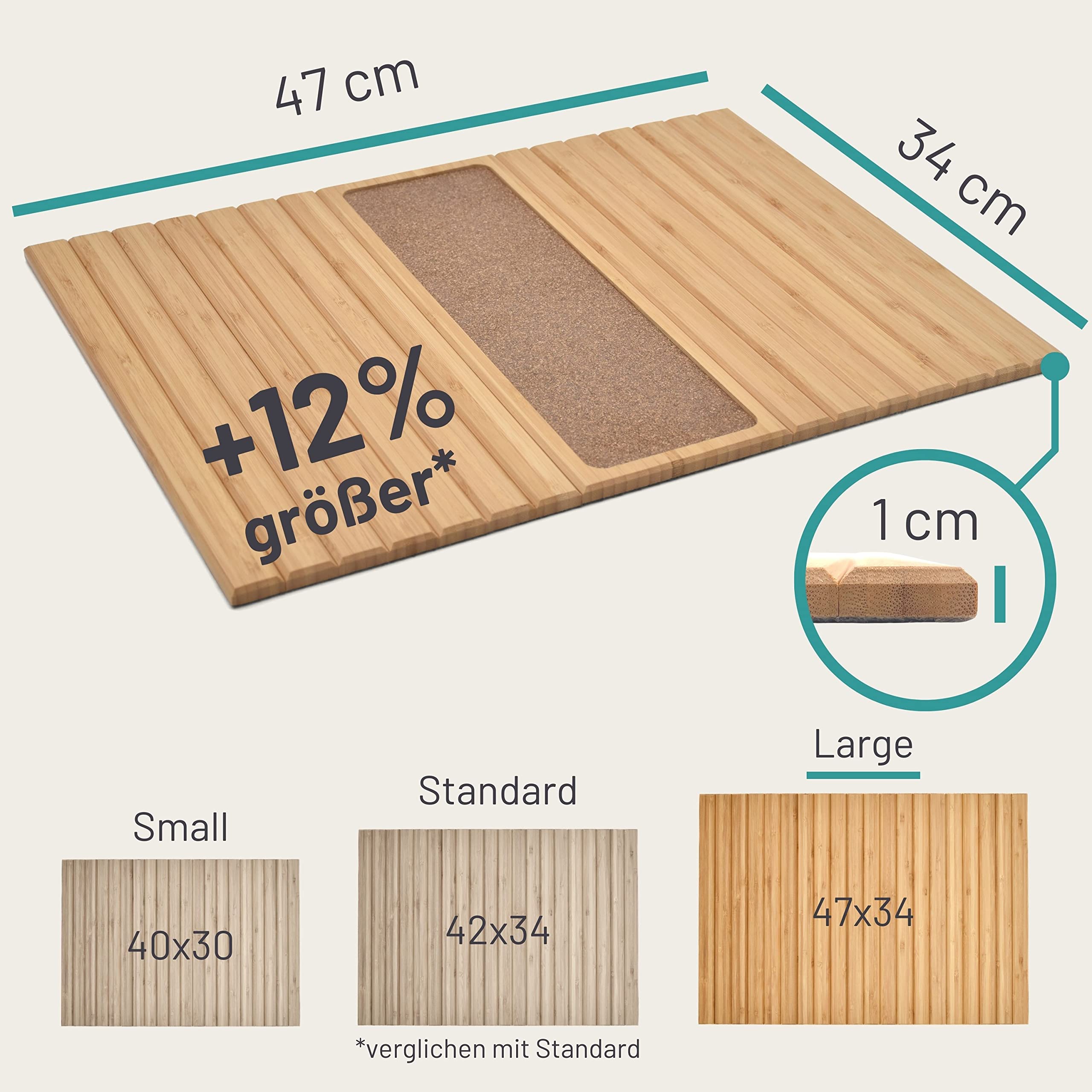 Sofatablett Ablage Flexibel Holz Kork Braun