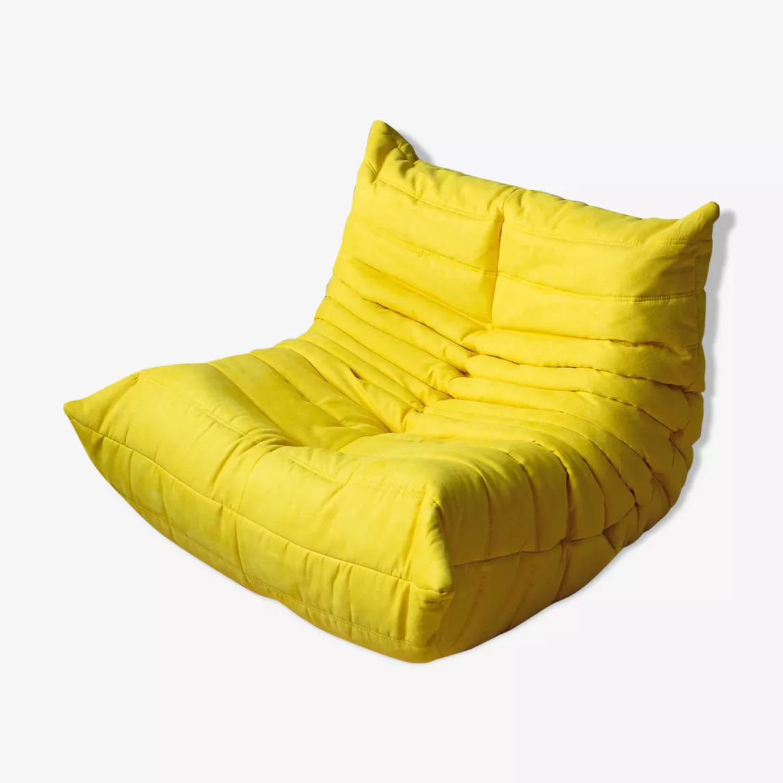 Togo armchair textile lemon yellow