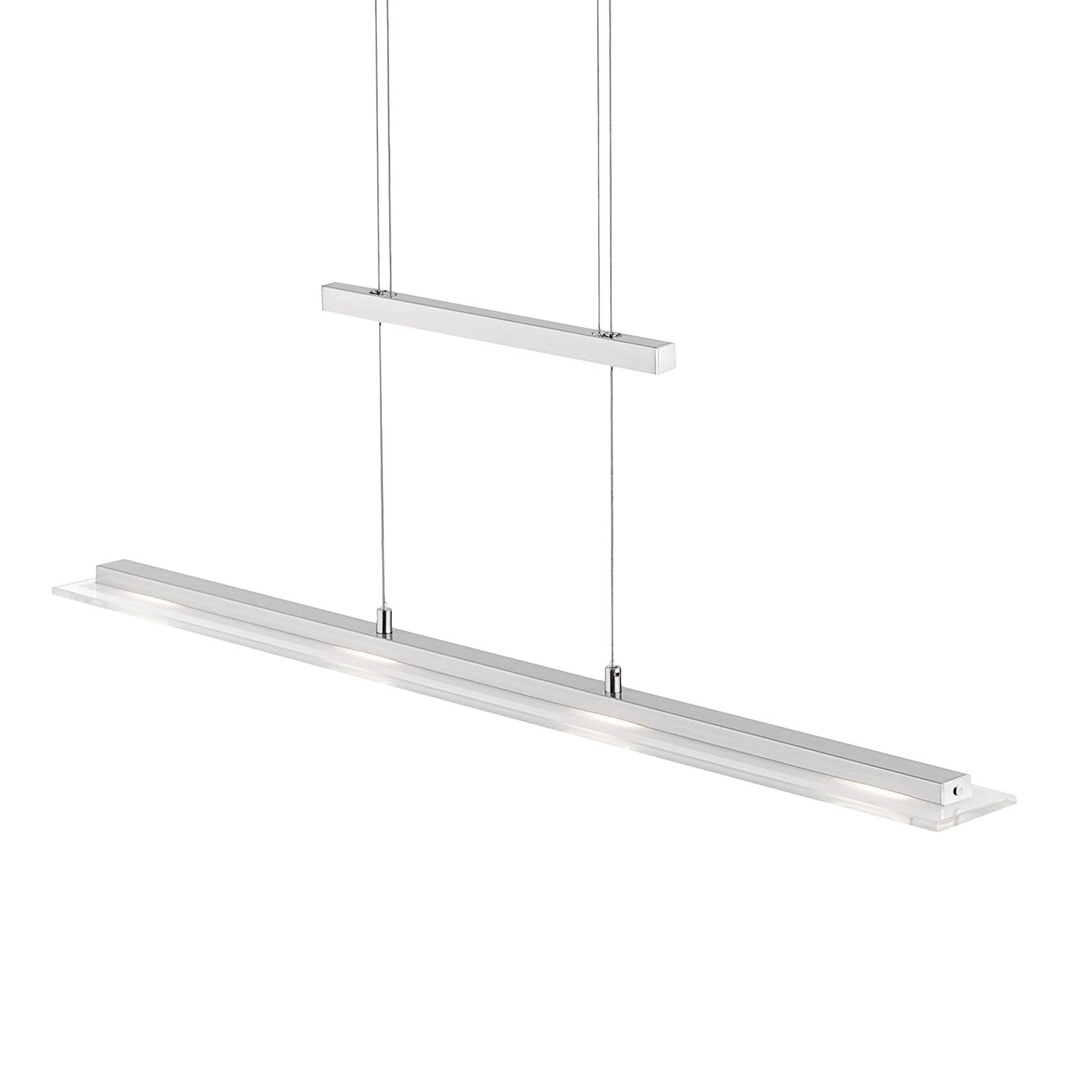 Tenso LED-Pendelleuchte Glas Eisen 3-flammig