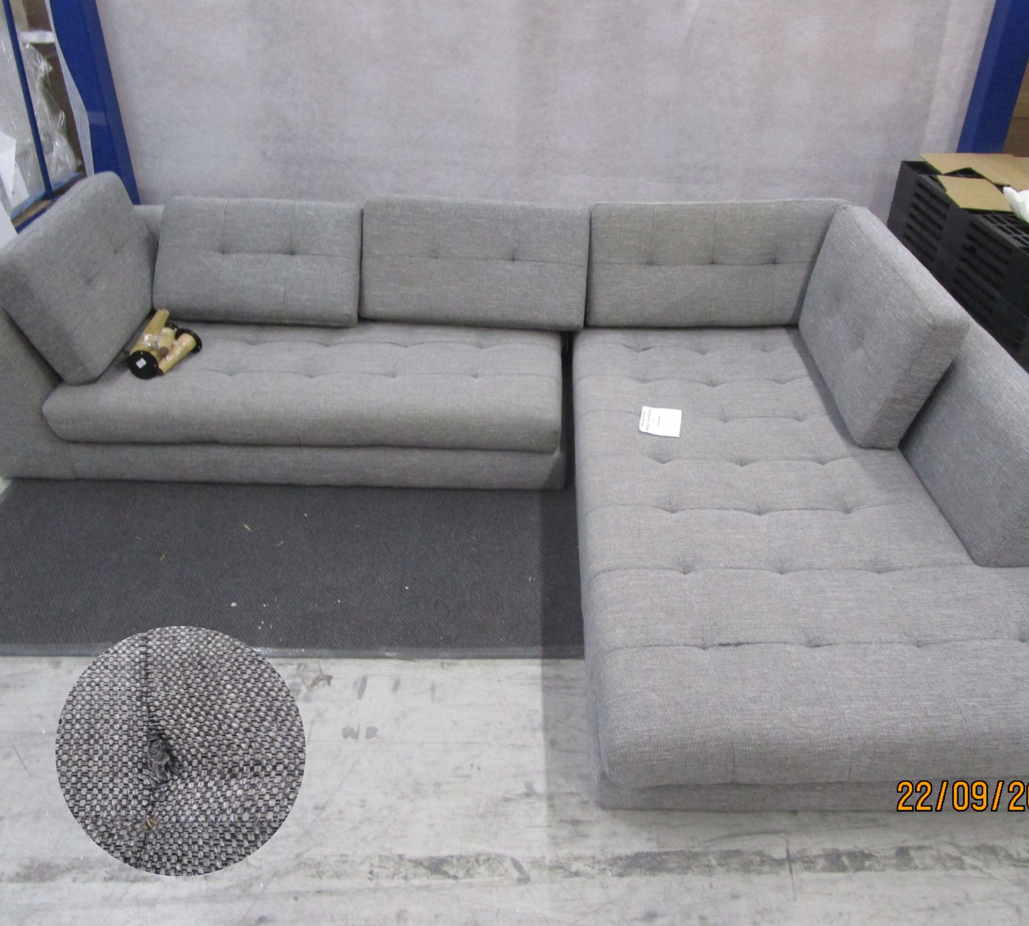 Nelson Sofa Récamiere Rechts Talent Dark Grey