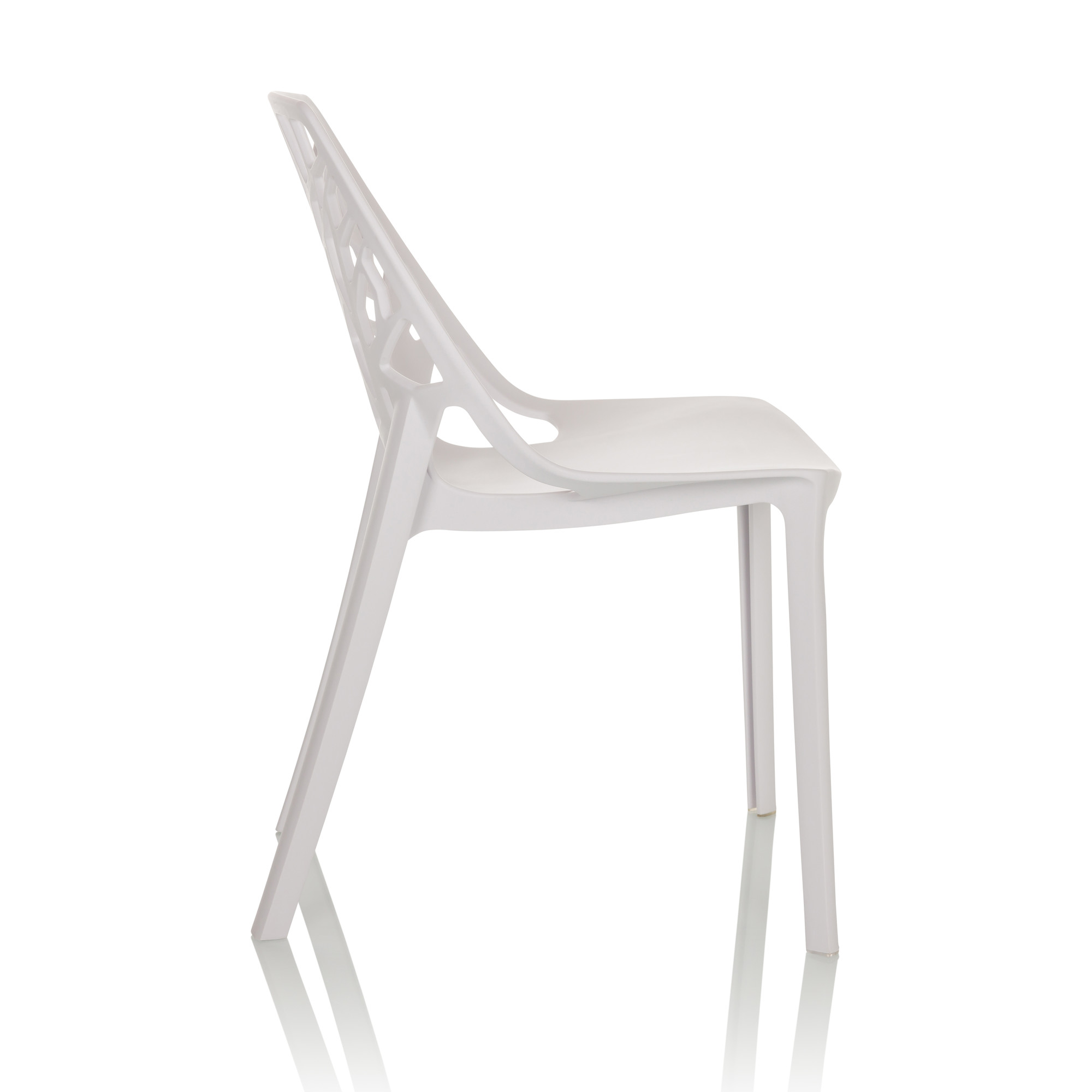 ARTIFO TRI Sedia da giardino indoor e outdoor impilabile Bianco