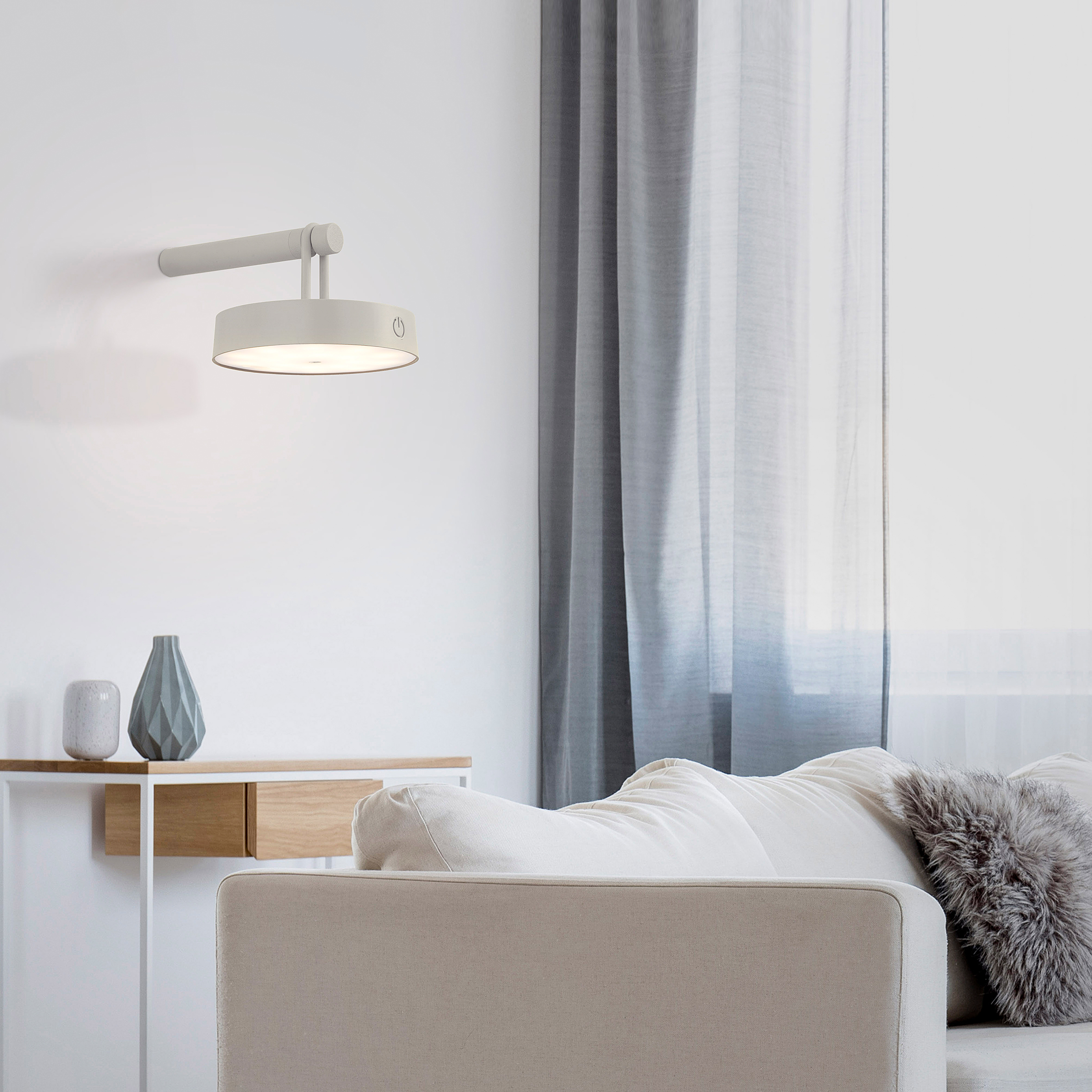 Arma LED-Wandleuchte Eisen Grau 1-flammig