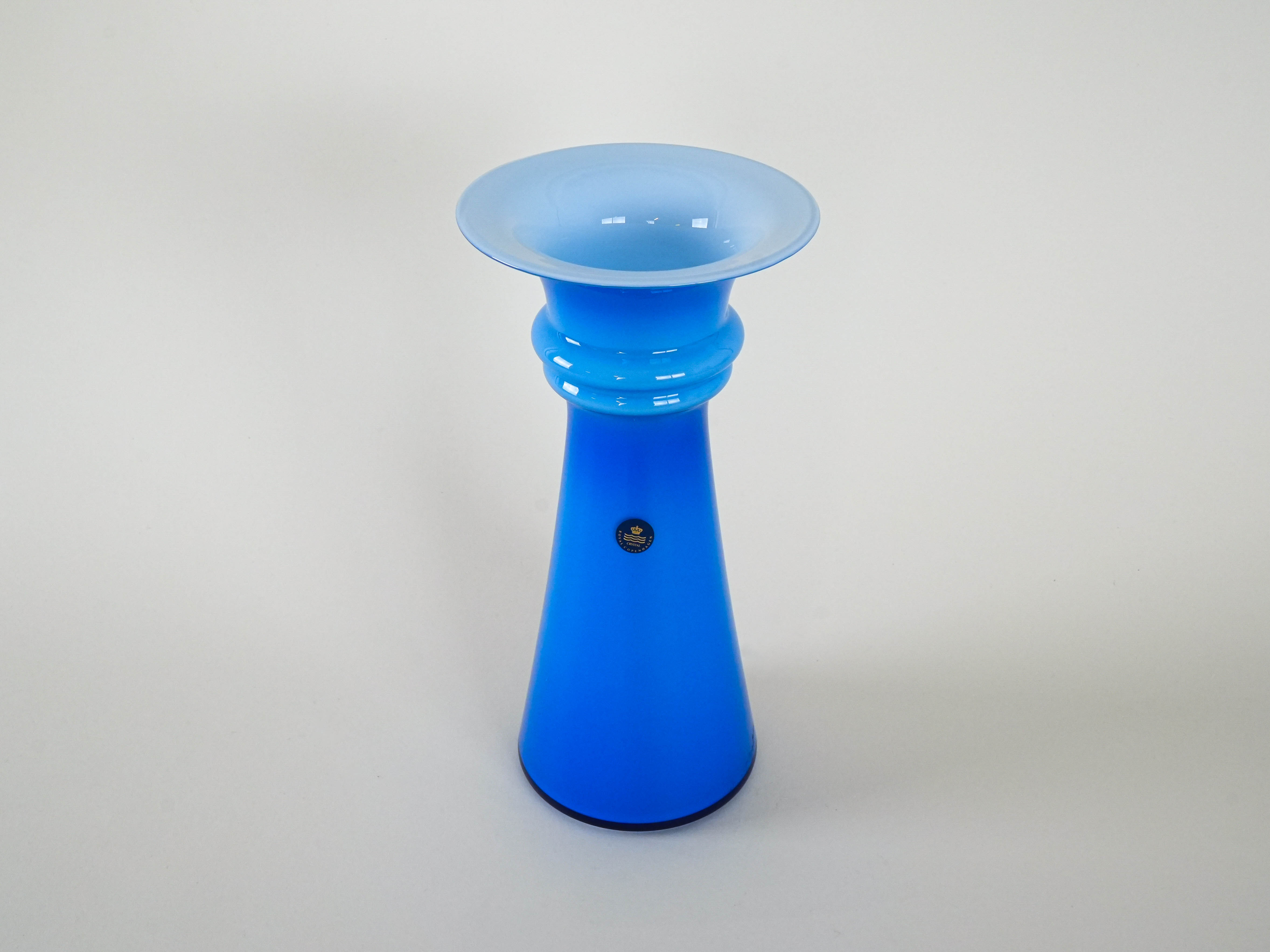 Glass vase Blue