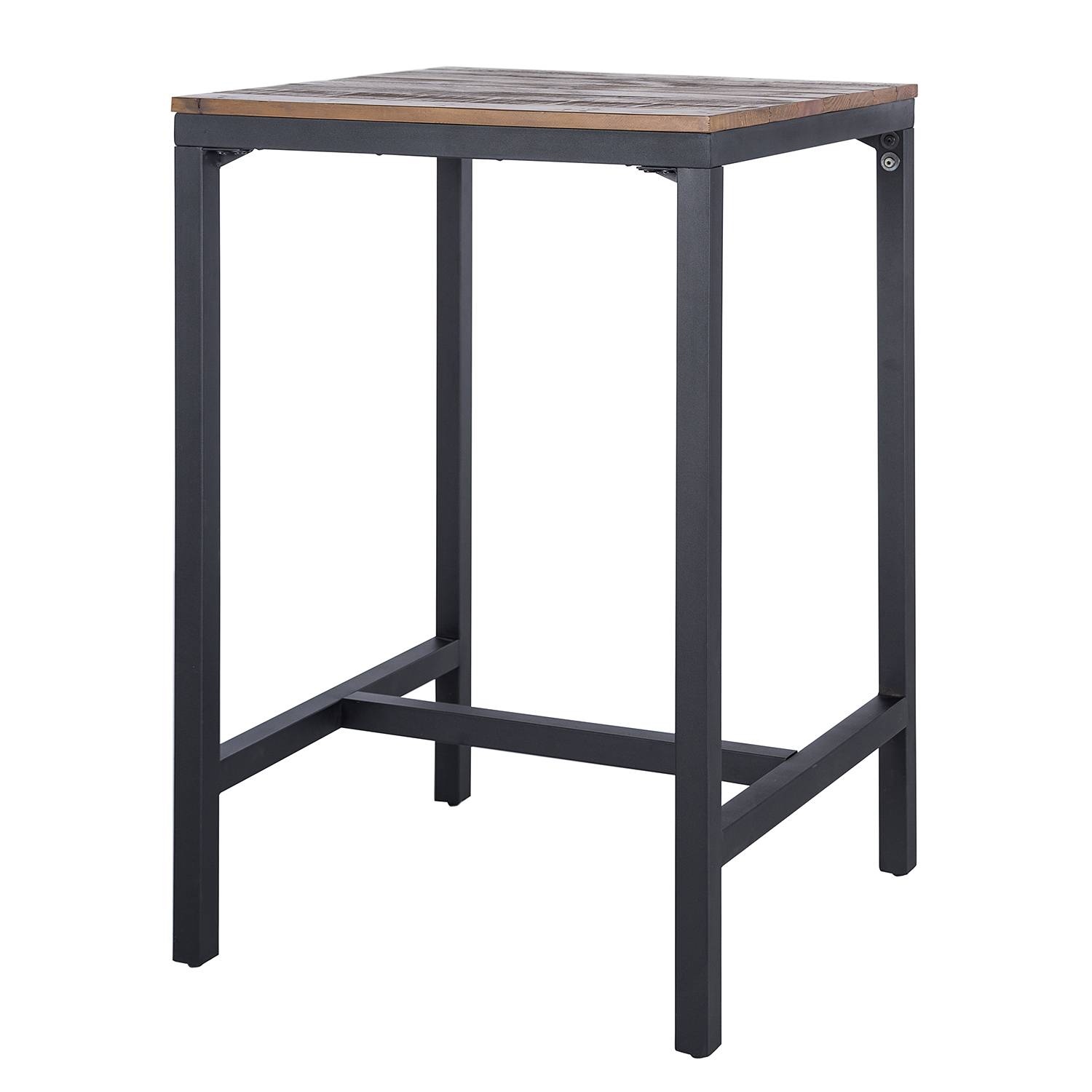 Bartisch GRASBY Pinie Massiv Metall Schwarz