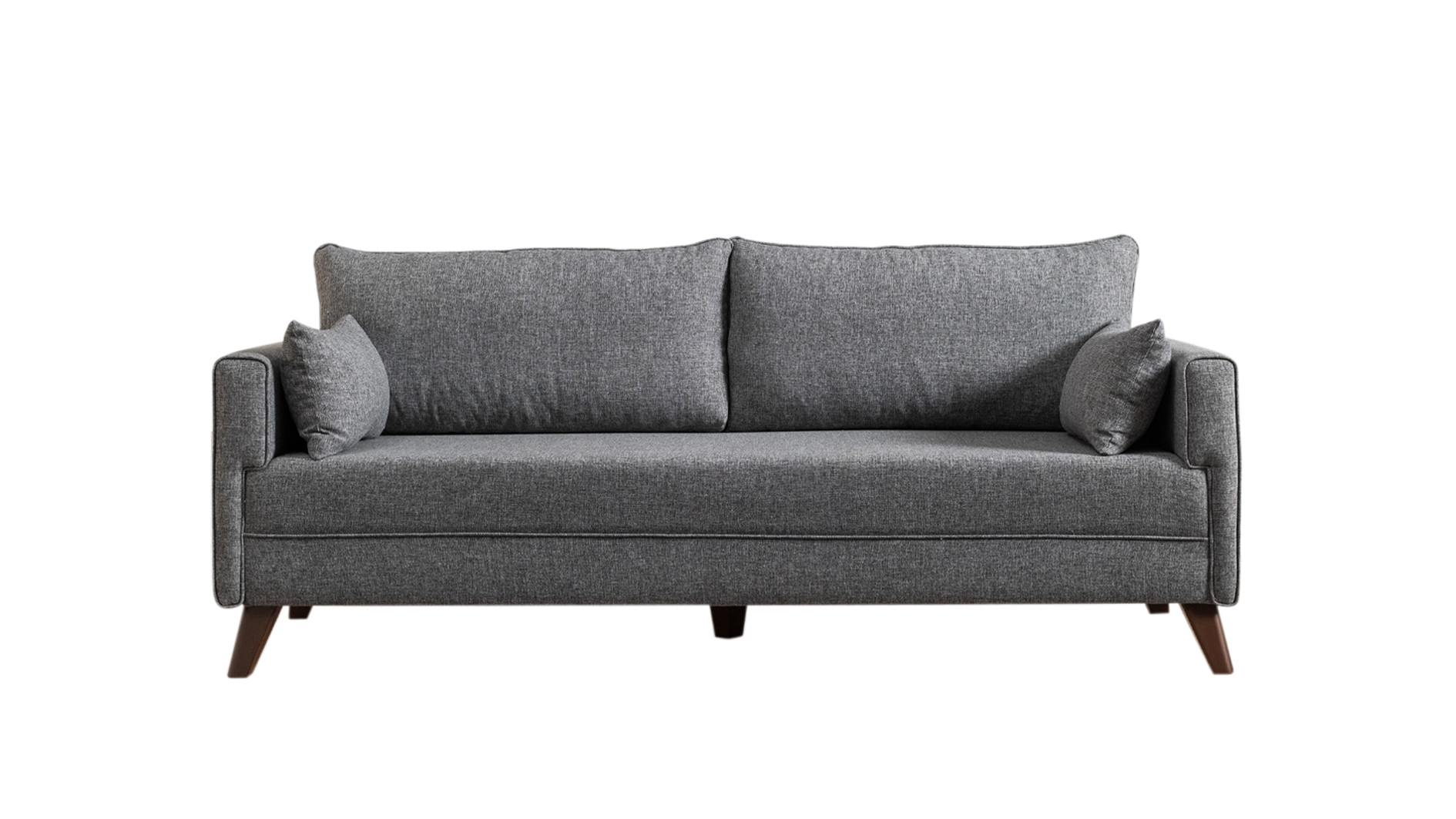 Schlafsofa 3-Sitzer Textil Grau