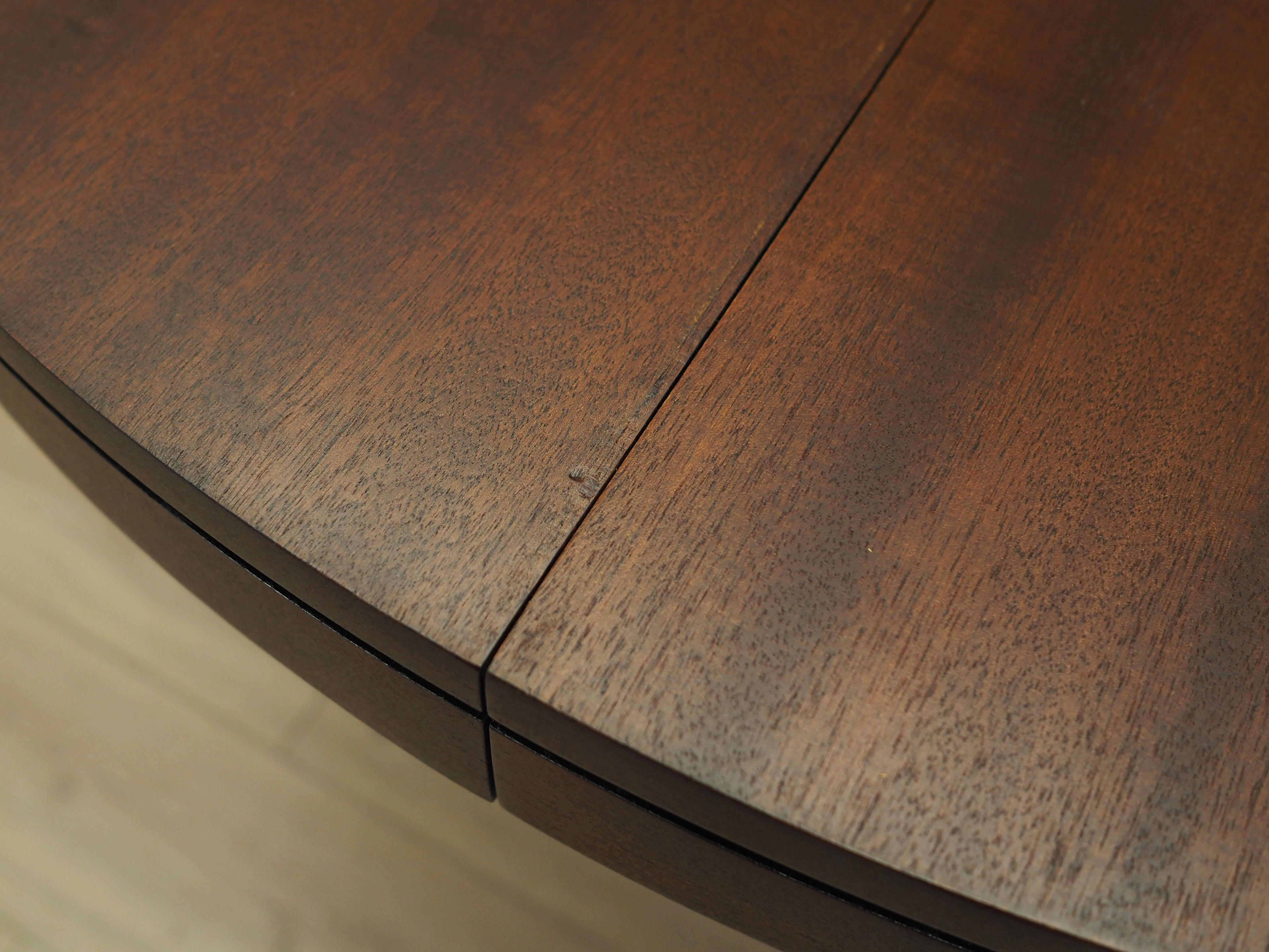 Round Mahogany Table 1970s