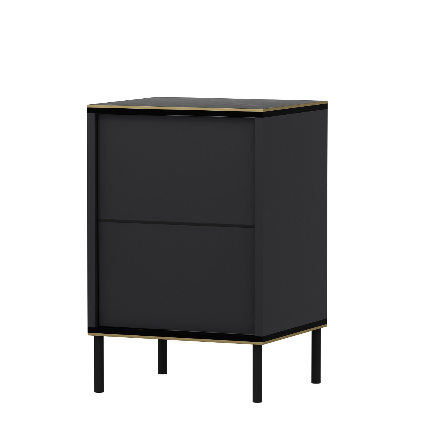 Imaj Nightstand Wood Veneer Anthracite