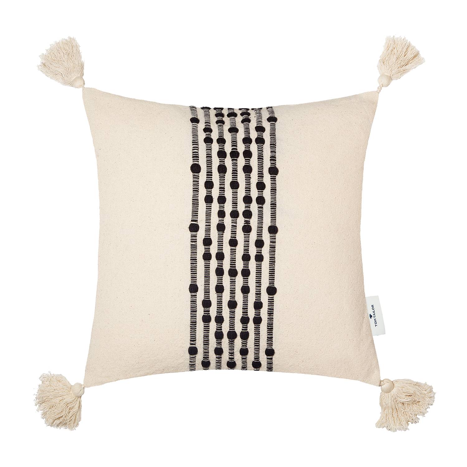 Knot Lines Kissenbezug Baumwolle Beige