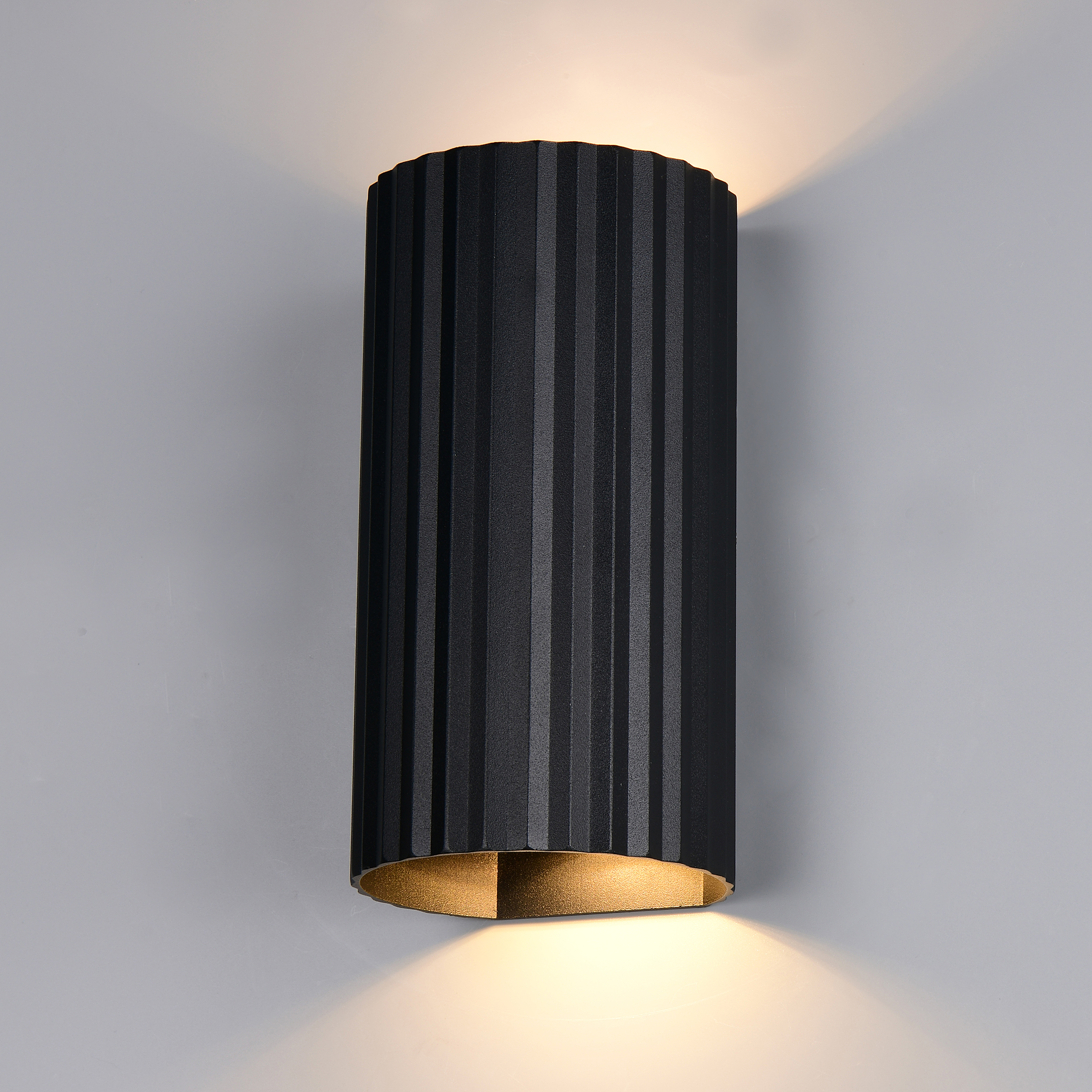 2-Flammig Soka Wandleuchte Eisen Schwarz