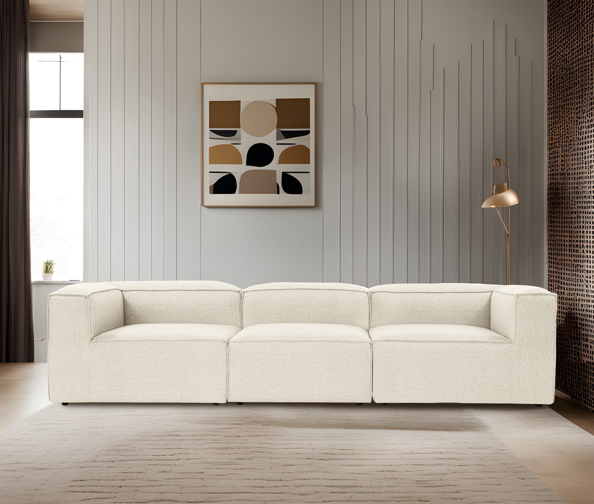 Fora 3-seater sofa ecru