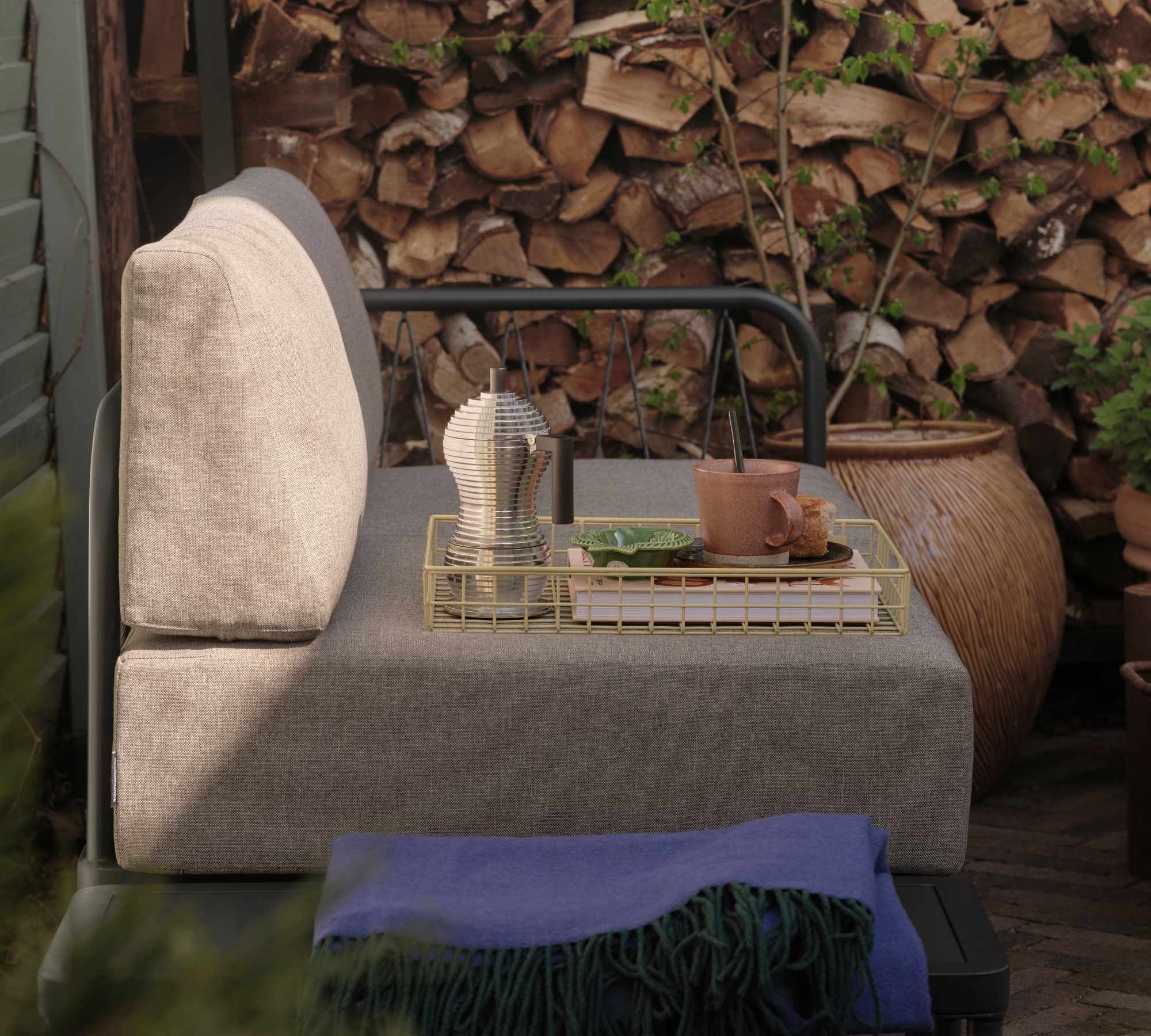 Hadley Outdoor Corner Module Sesame