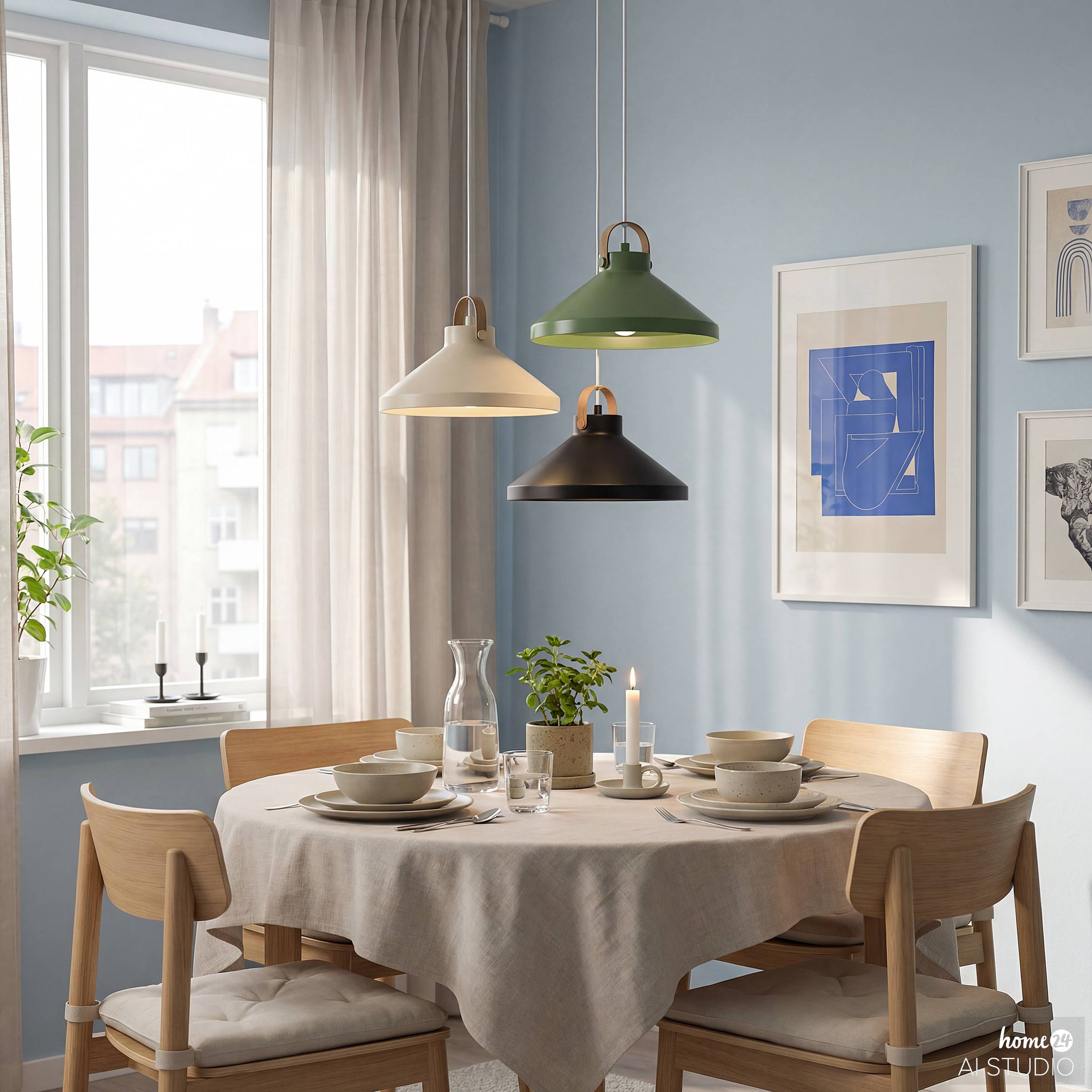 Pendant light Juval 3-light iron