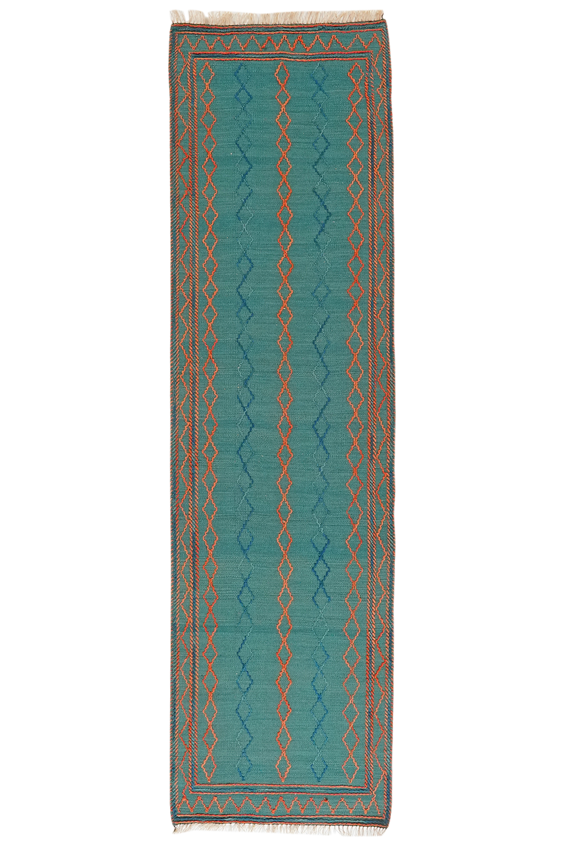 Kilim Gashgai Teppich Wolle Blau