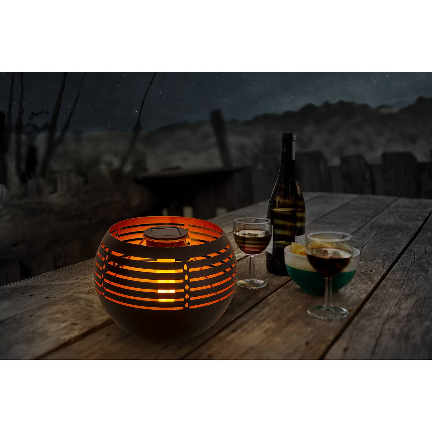 LED-Dekoleuchte Vidauban Schwarz