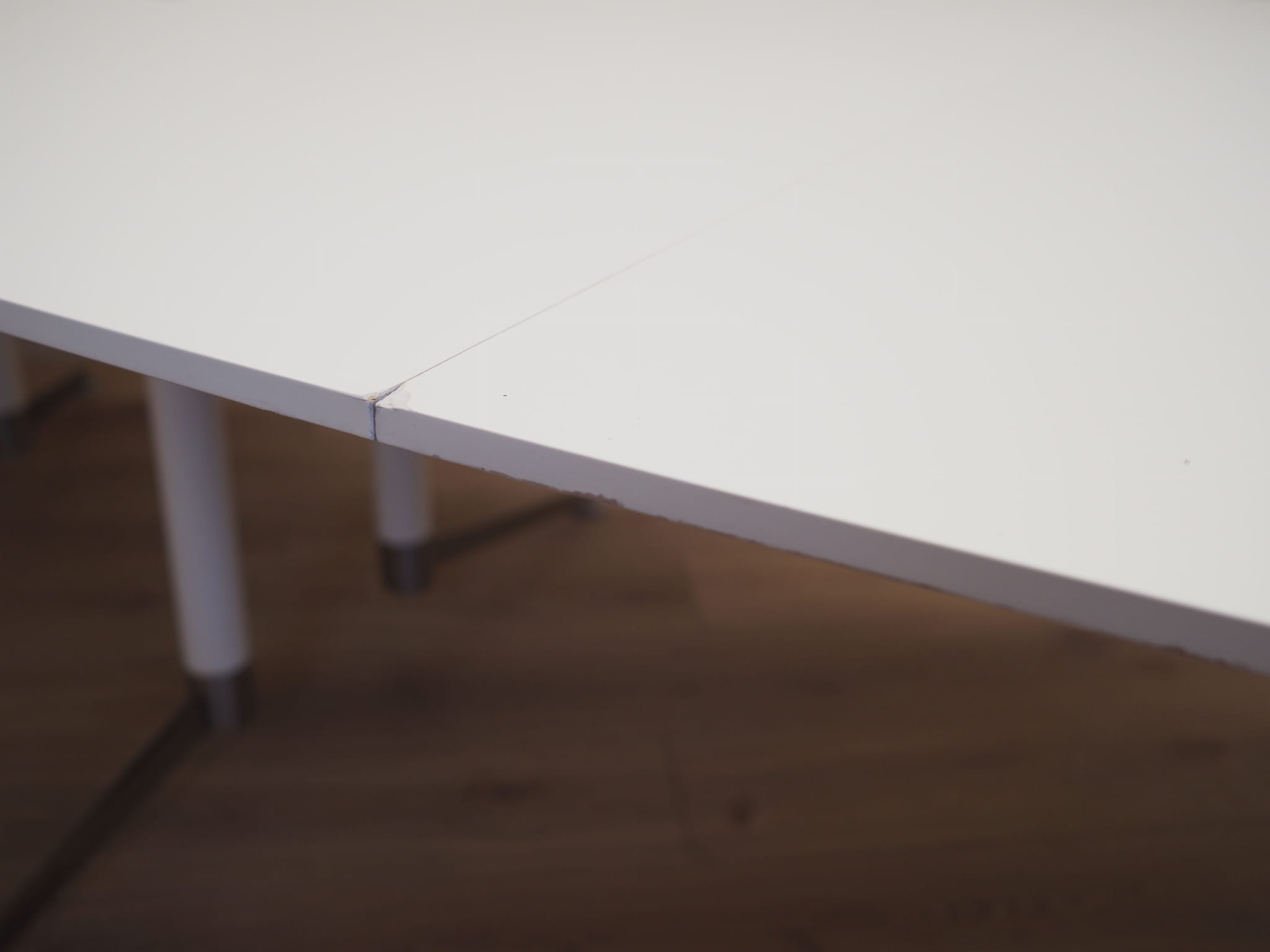 Konferenztisch Kunststoff Metall Weiß