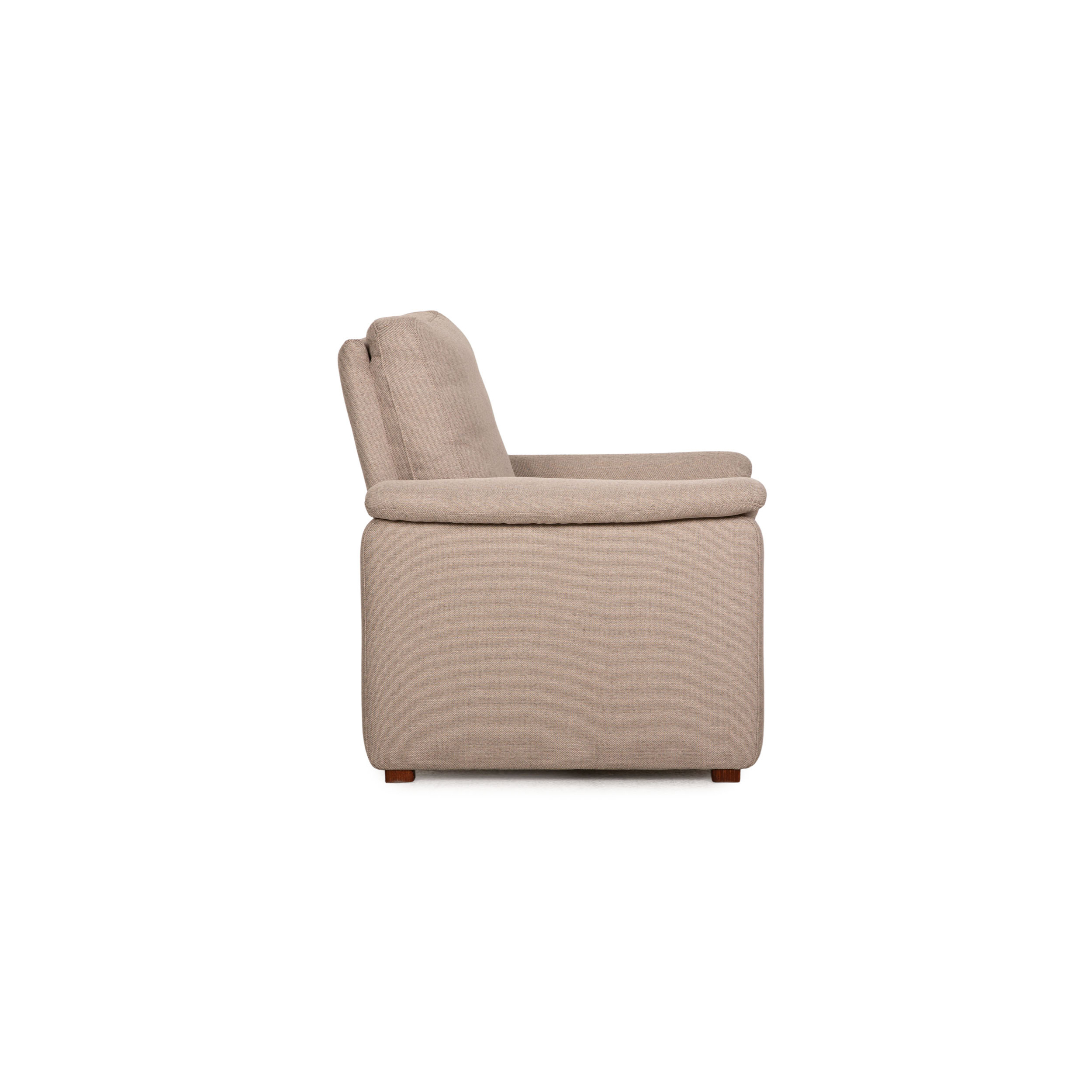 Sofa 3-Sitzer Garnitur Stoff Beige inkl. Sessel