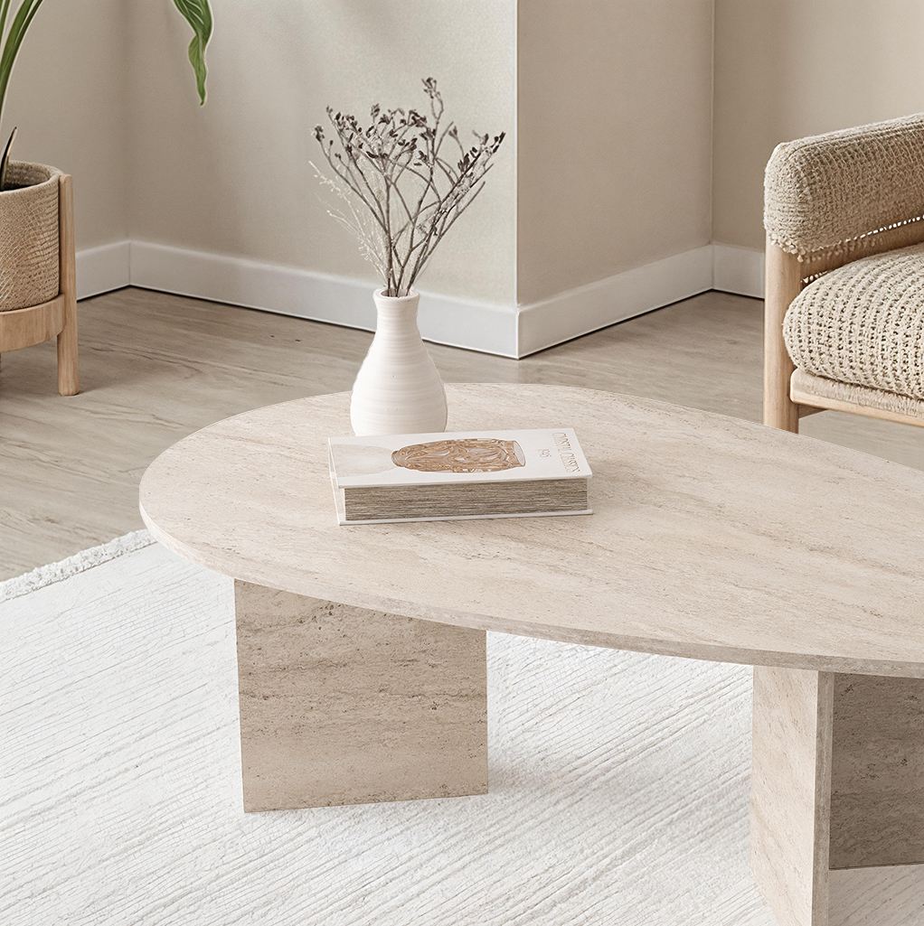 Flap Couchtisch Travertin