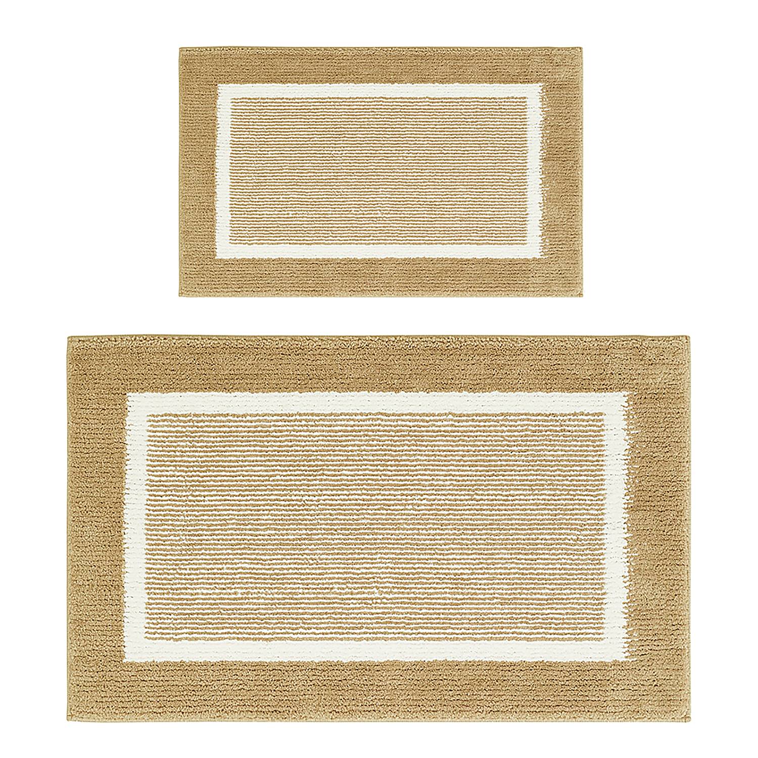 2x Badematte Taupe