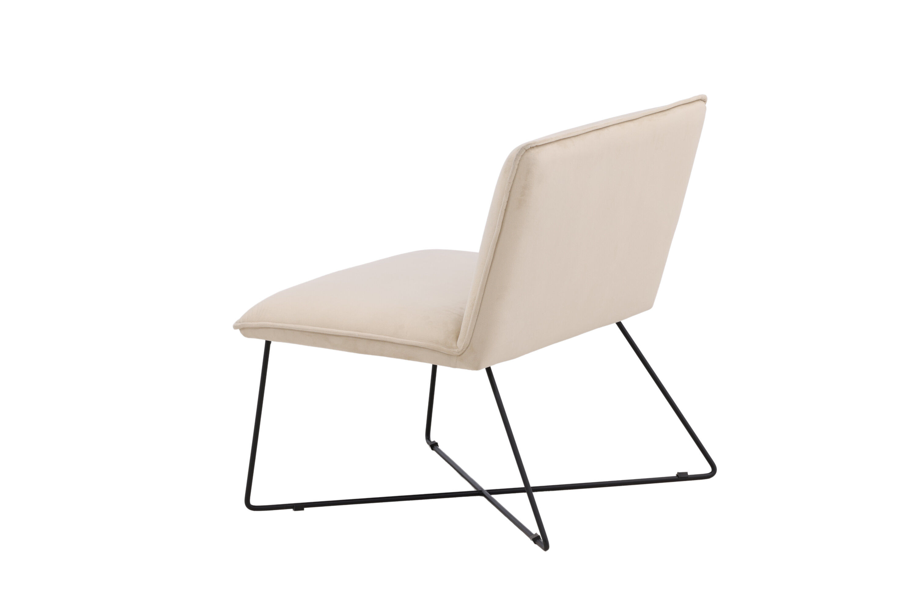 X-Lounge Sessel Samt Beige