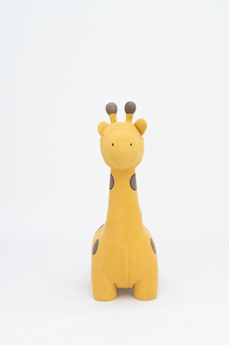 Giraffe Stofftier Baumwolle Gelb Braun