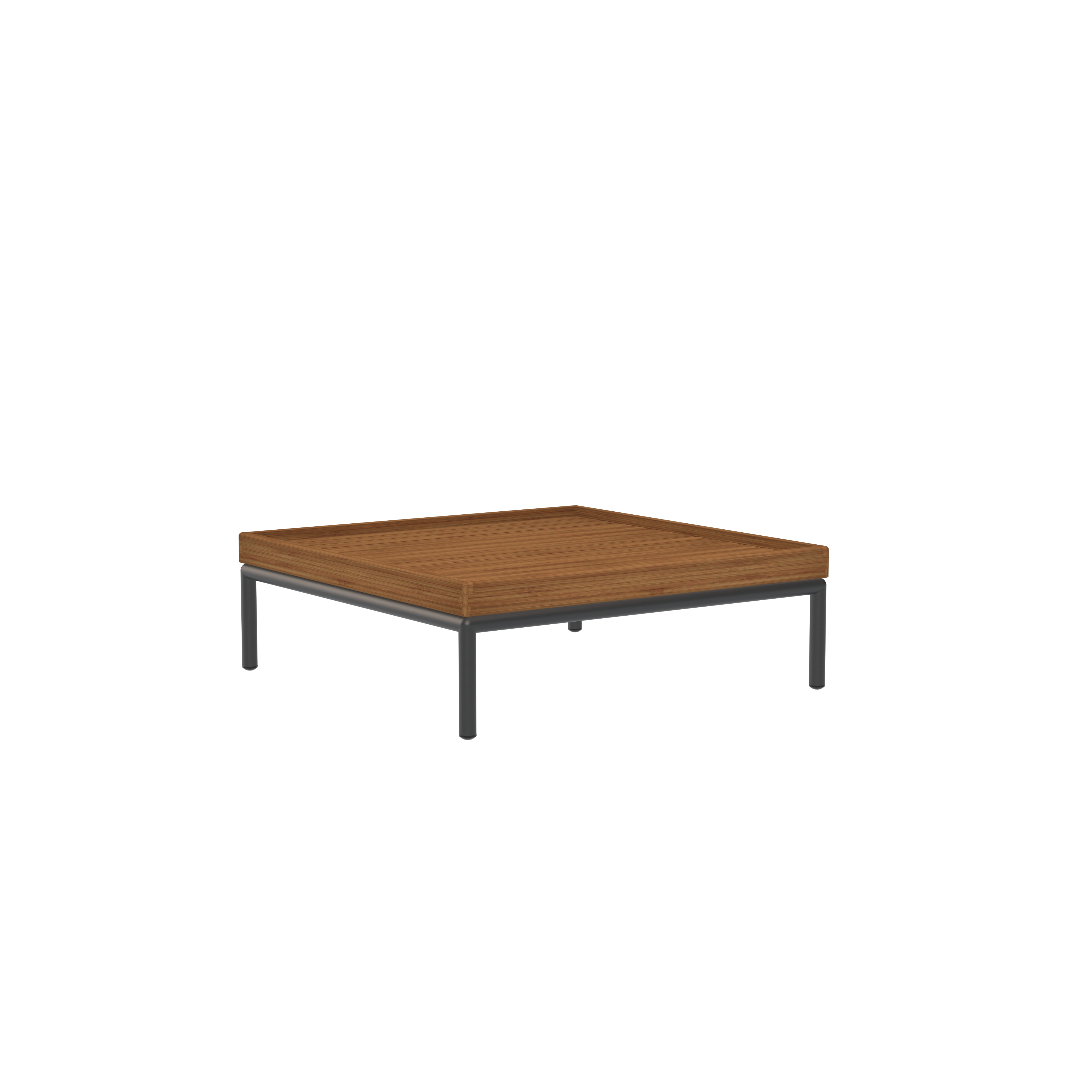 2x LEVEL Sofa Links, Sofa Rechts & Couchtisch Dunkelgrau