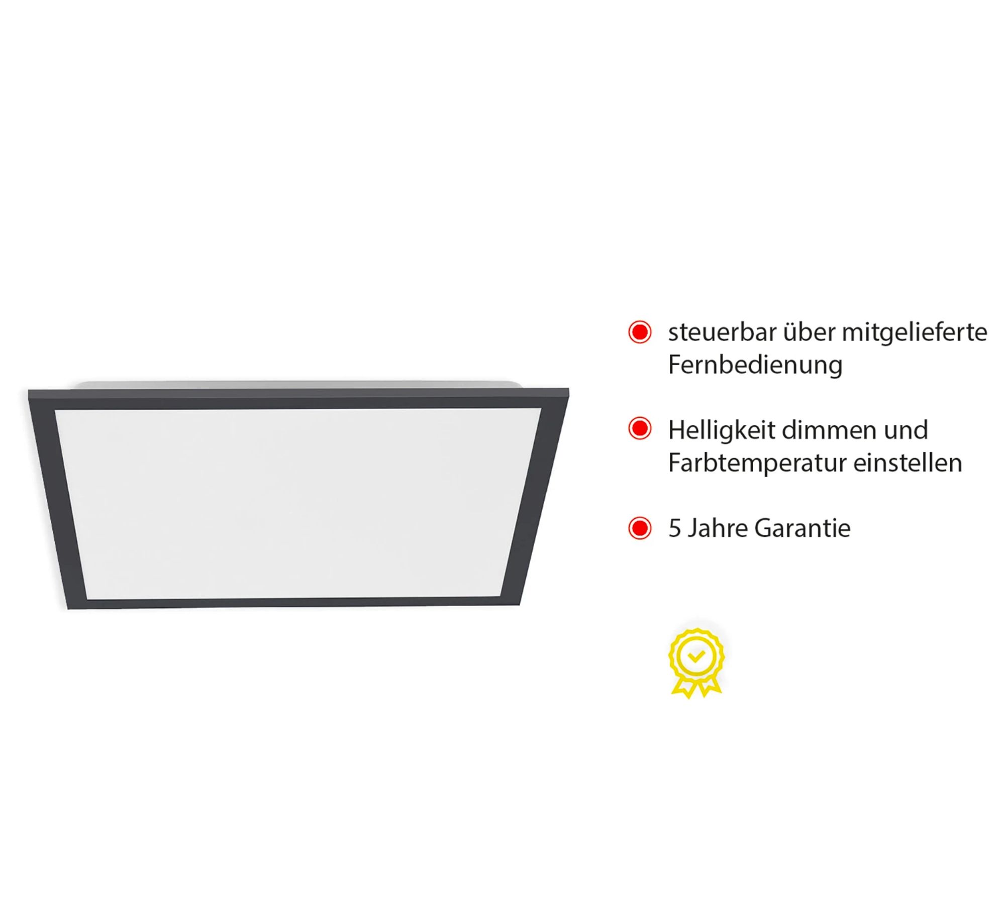 LED Deckenleuchte 1-flammig Kunststoff Aluminium