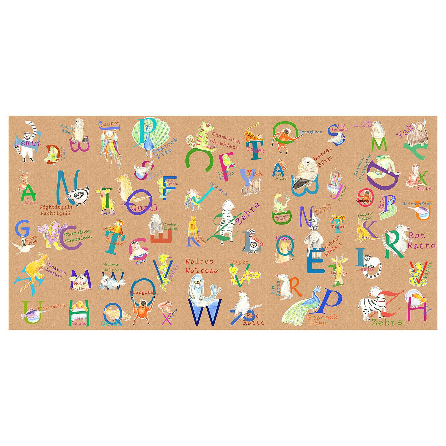 Vlies Fototapete Animals AZ Vlies Braun Breite: 500 cm