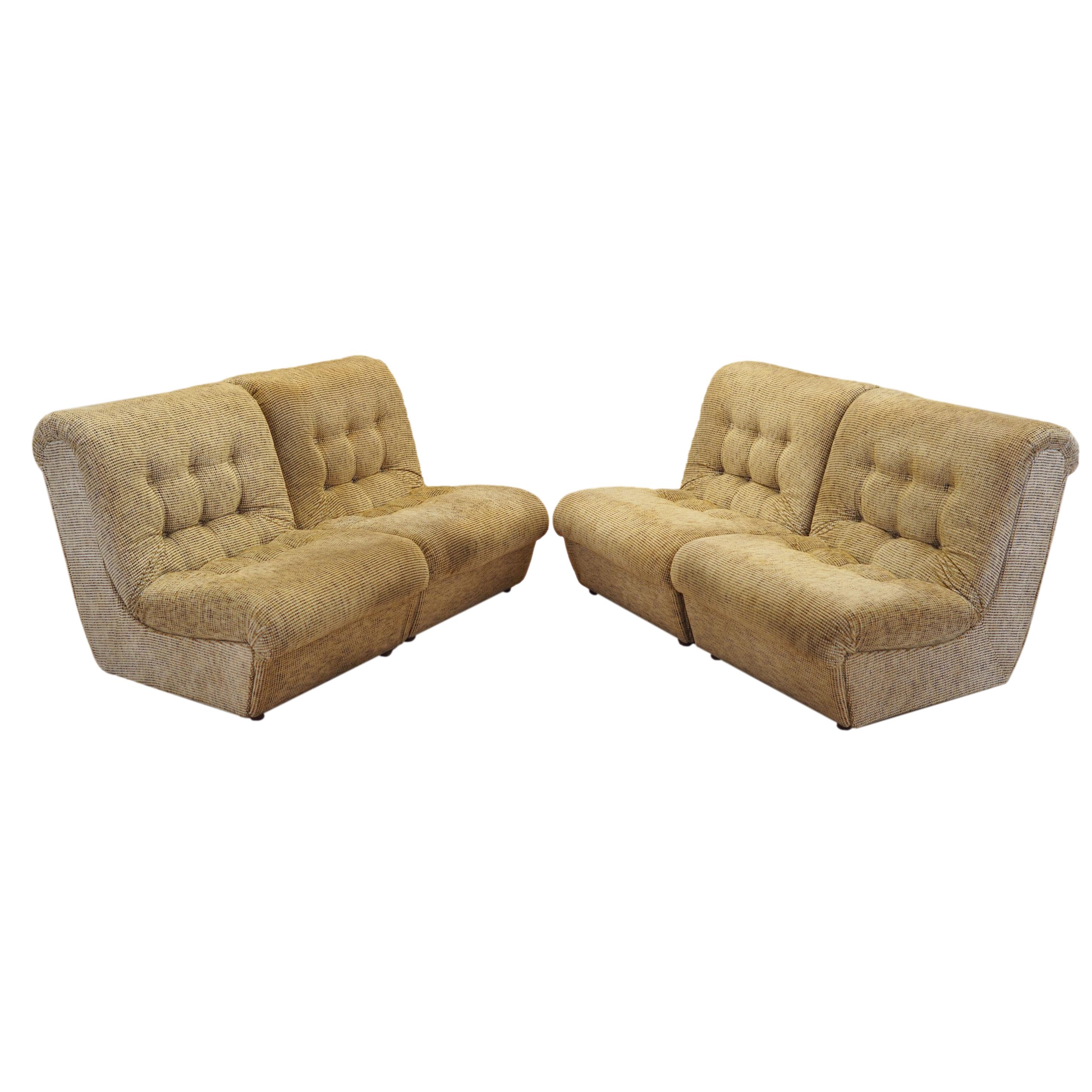 Modulsofa Beige 1960er Jahre