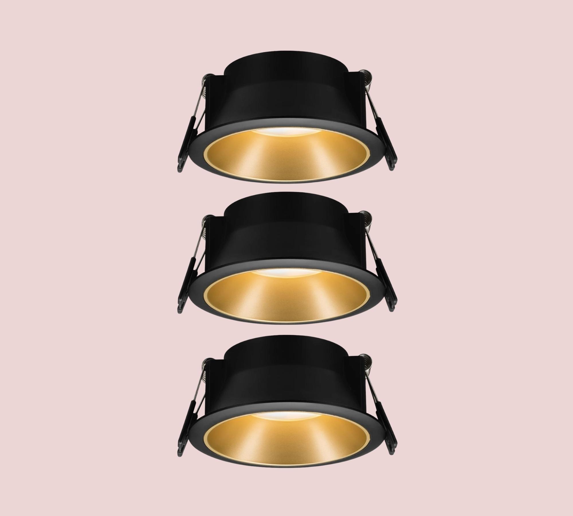 LED-Einbauleuchte Gold