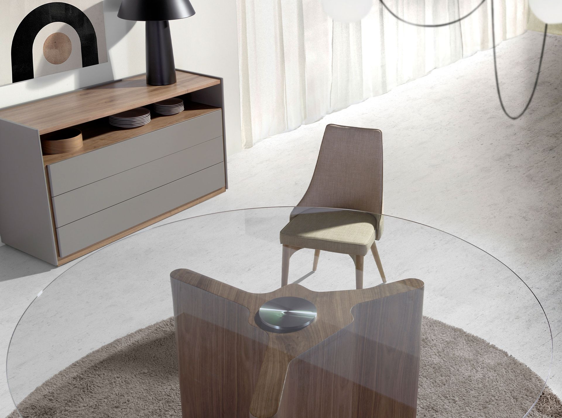 Kommode Holz Grau
