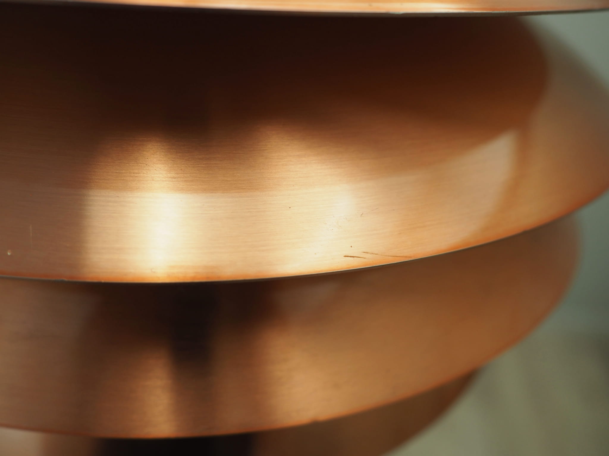 Vintage pendant lamp metal orange 1980s