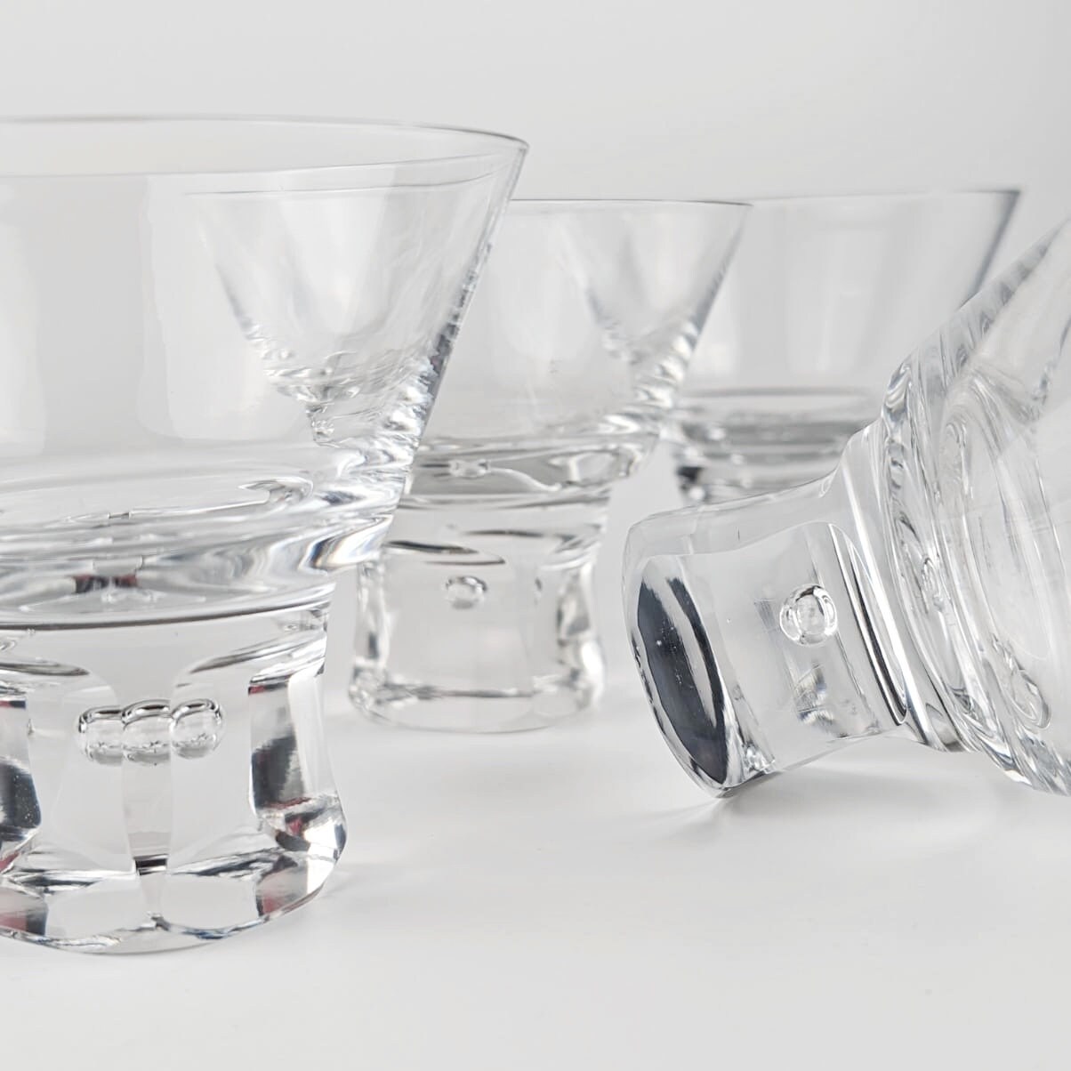 5x Vintage Schale Kristall 1970er Jahre