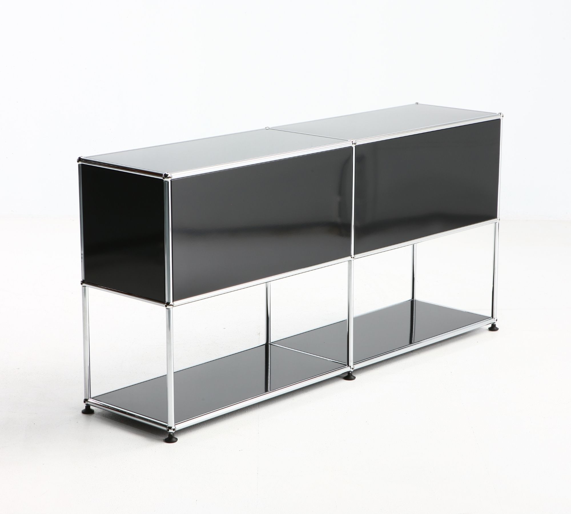 Sideboard 2x1 Mit 2 Klapptüren Graphitschwarz