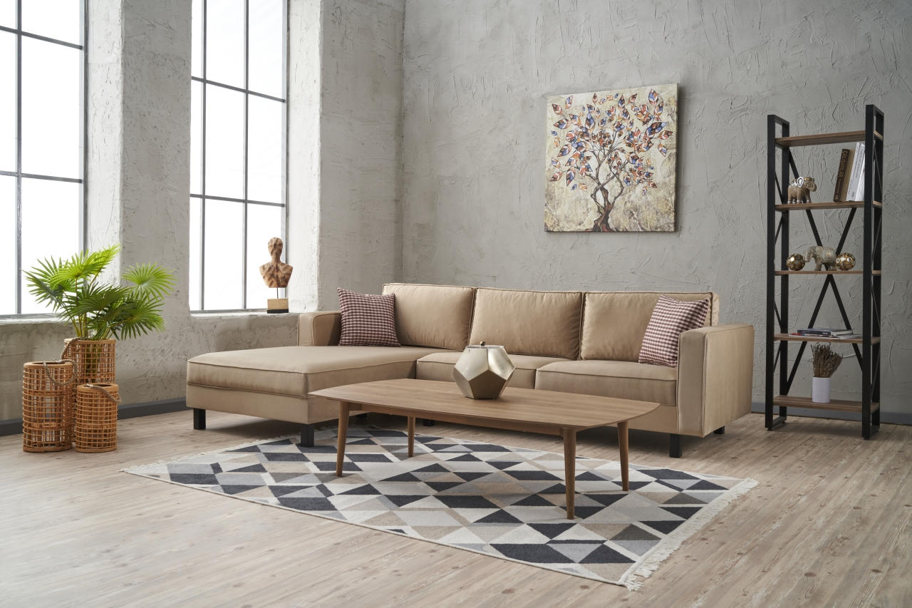 Kale Sofa Récmiere Links Samt Creme