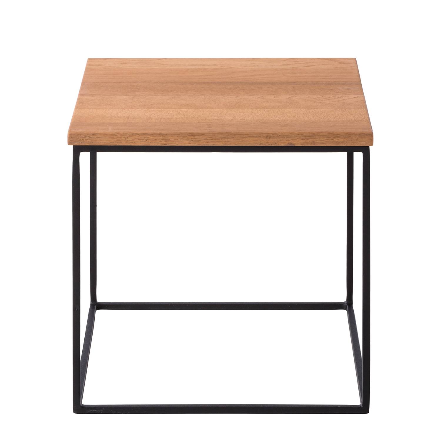 Mascotte Beistelltisch Massiveiche Metall Braun