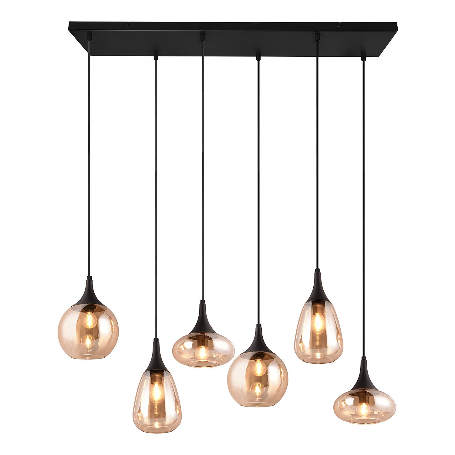 Lumina Pendelleuchte Glas Eisen