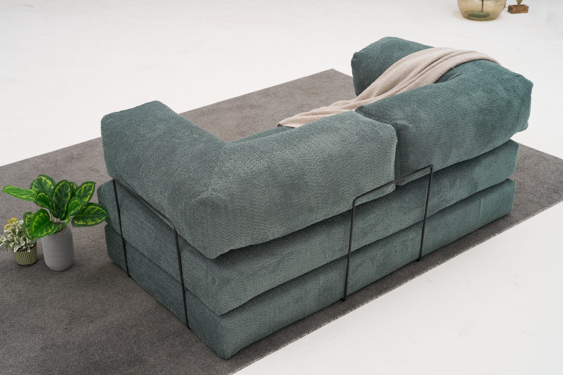 Comfort Schlafsofa 2-Sitzer Petrol