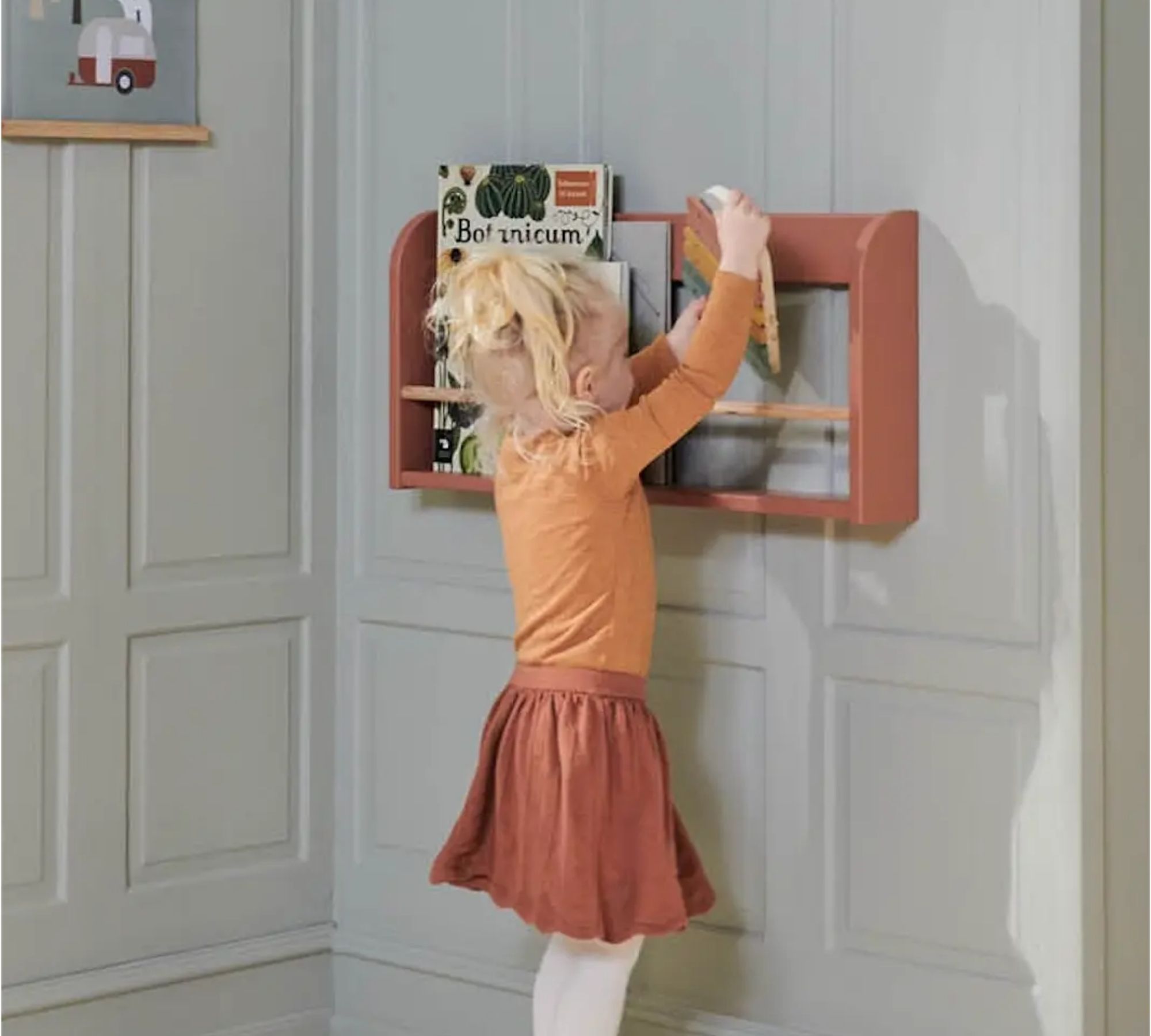 Dots Kinderregal Holz Blush 1 Boden