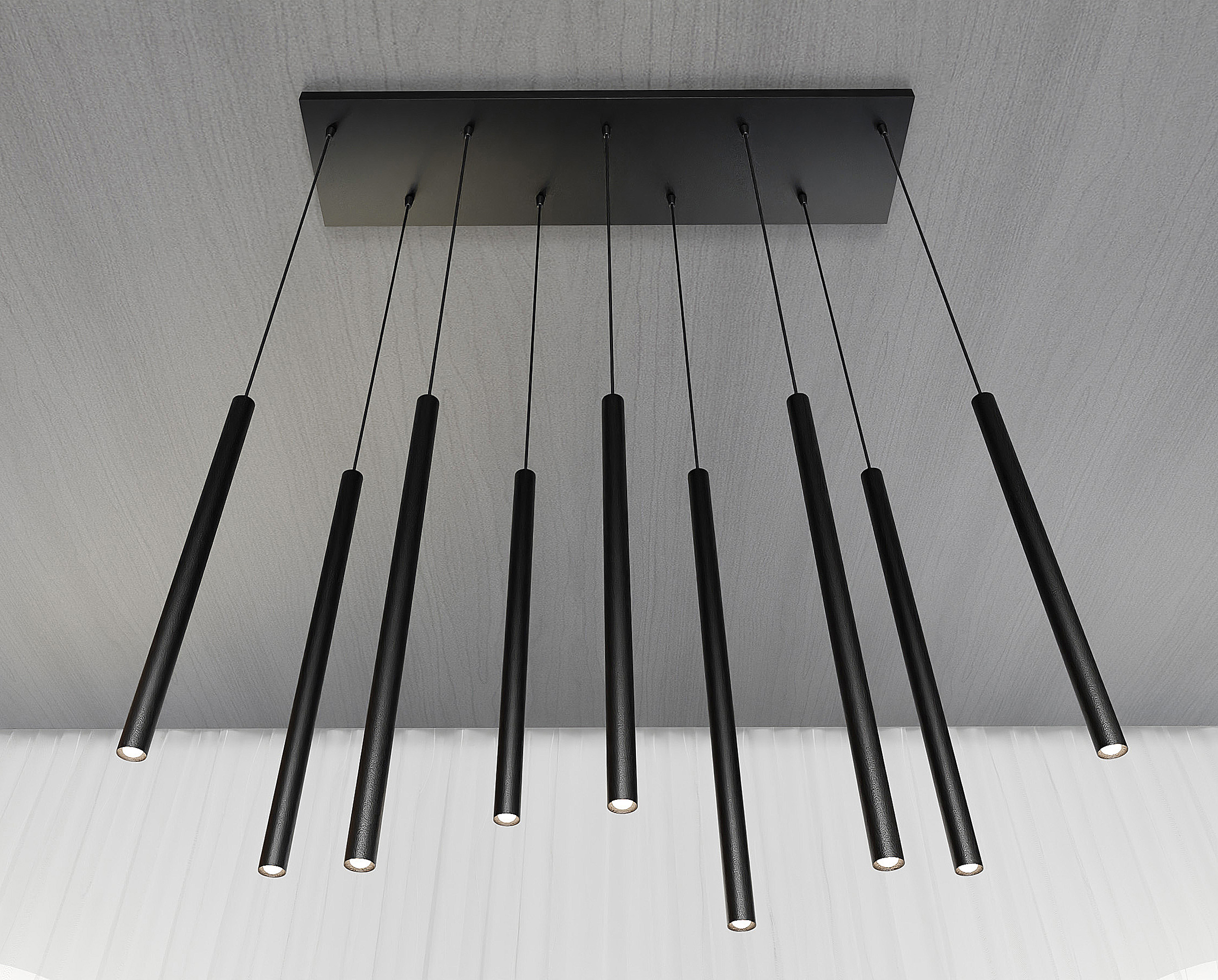 Pendant Light Selter Type B 9-Light Black