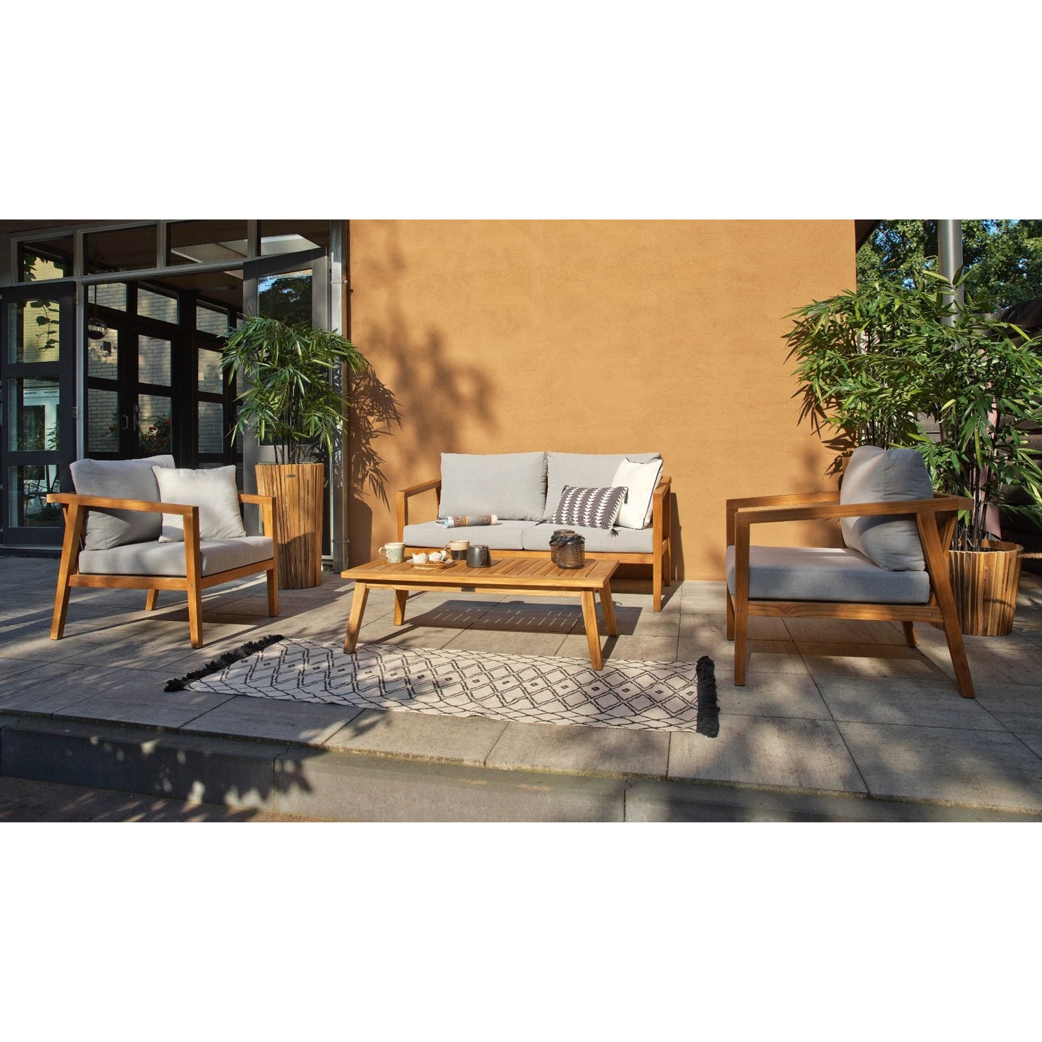 Lucca Sofa- und Couchtischset Teakholz