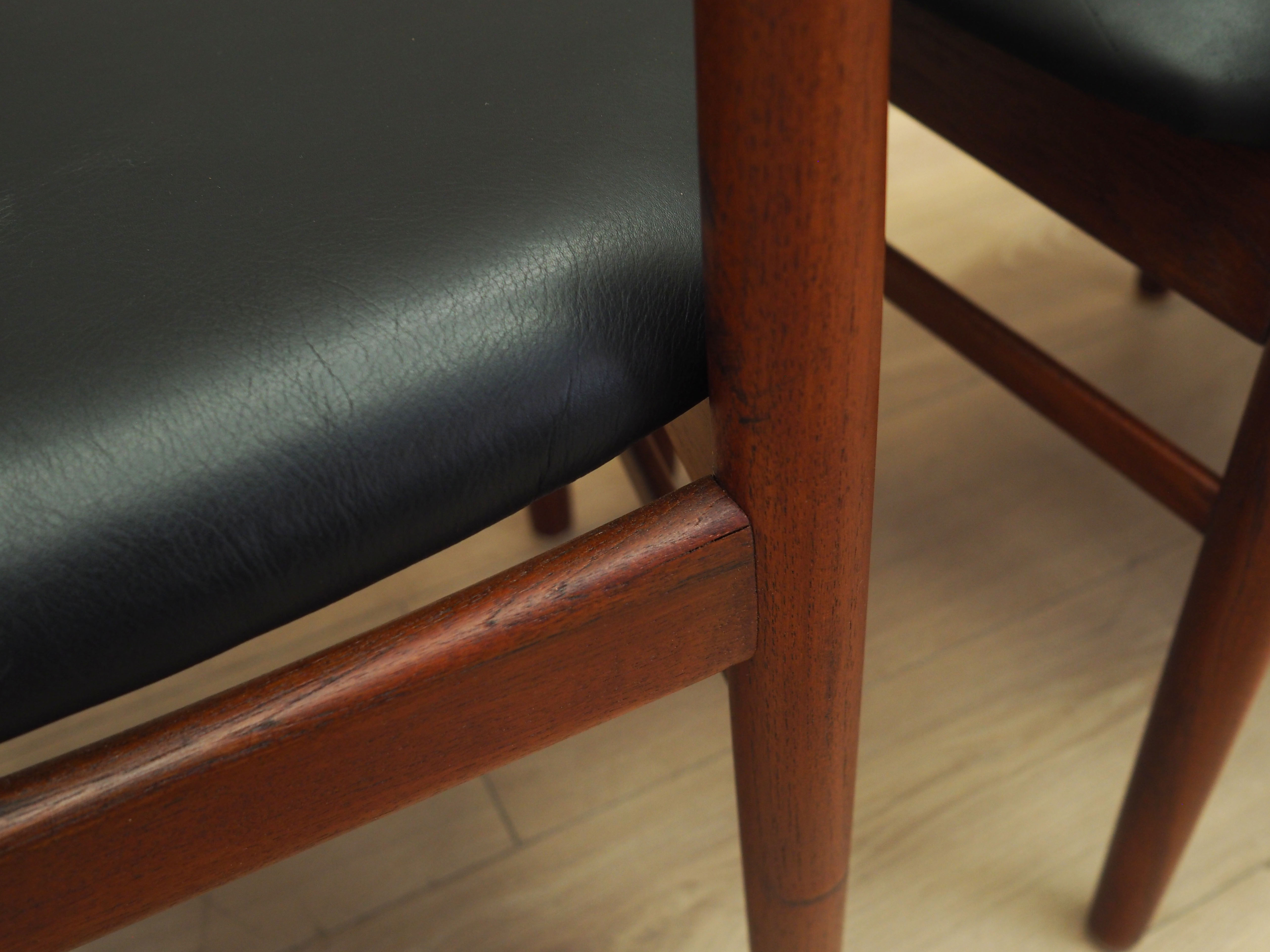 4x Vintage Dining Chair Teak Wood 1960s