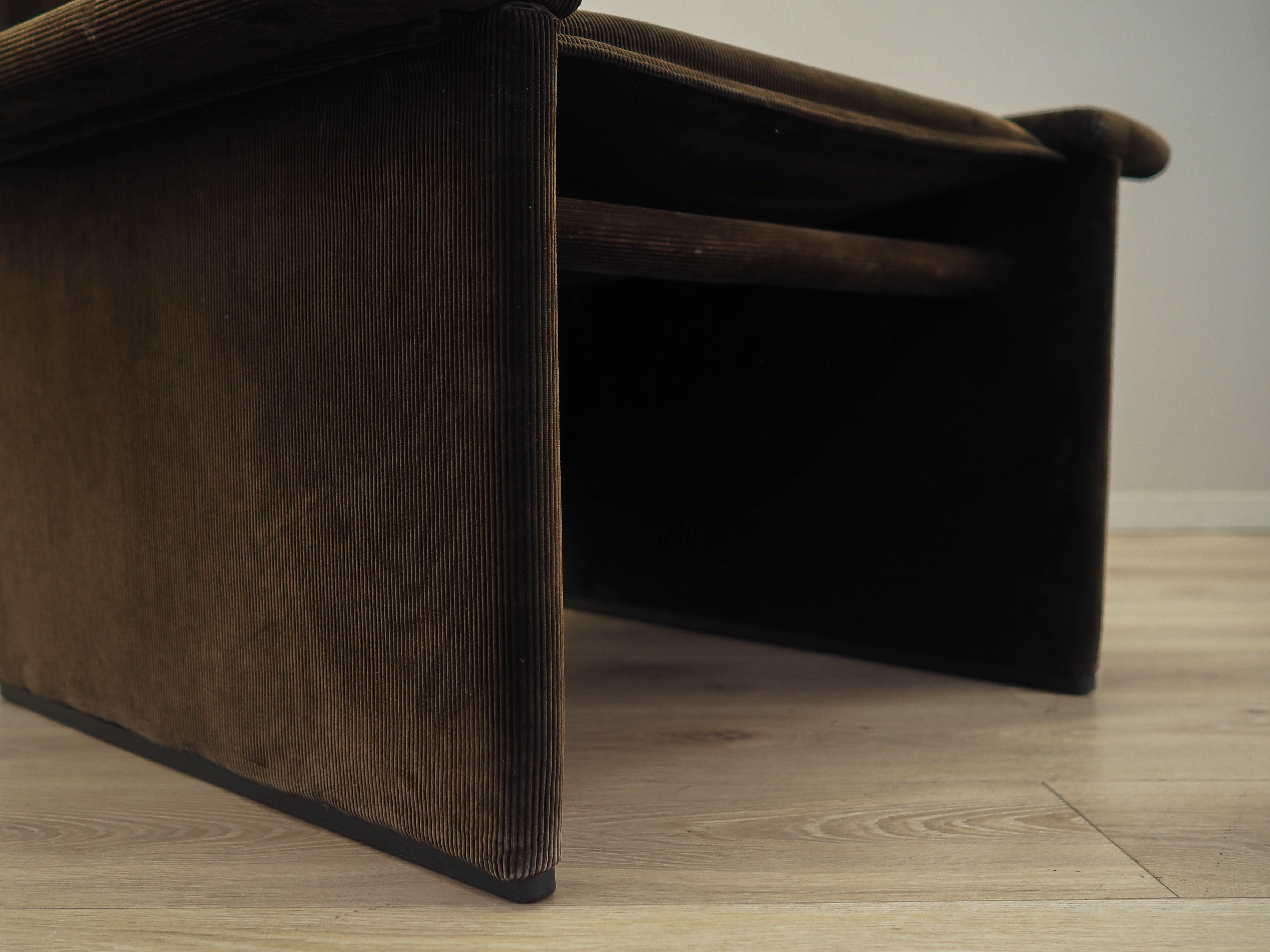 Sessel Cord Braun 1970er Jahre